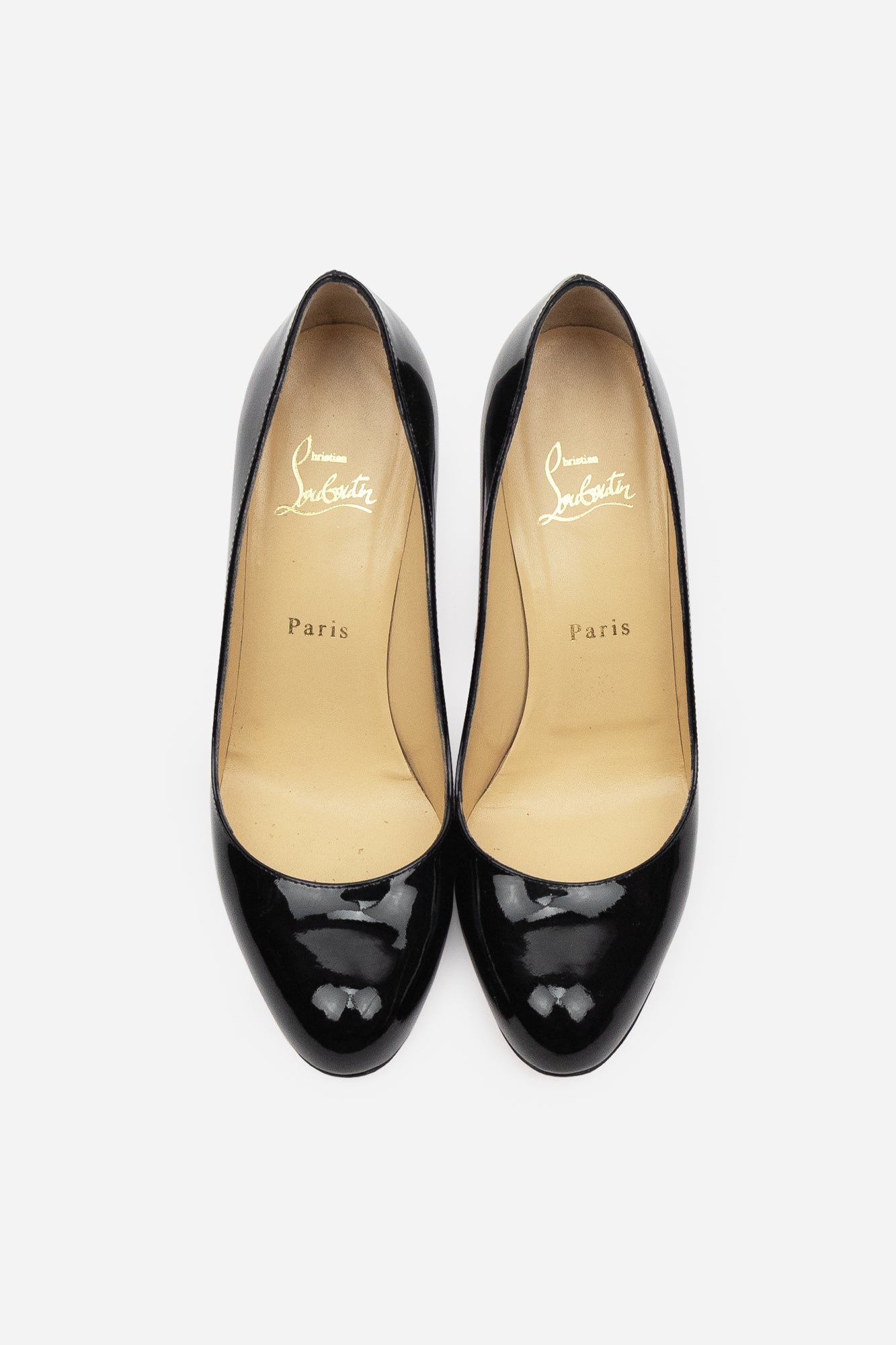 Black Patent Leather Simple Pump 85mm