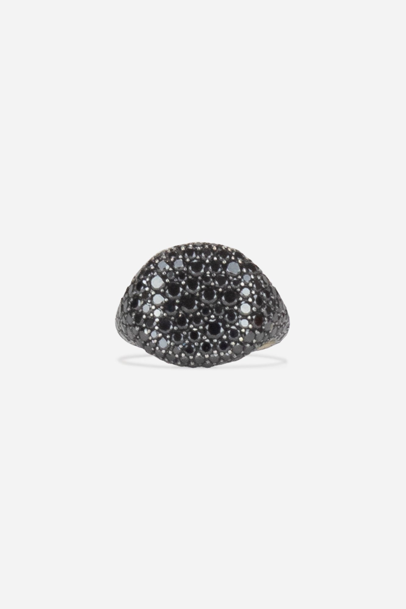 Pave Pinky Ring with Black Diamonds