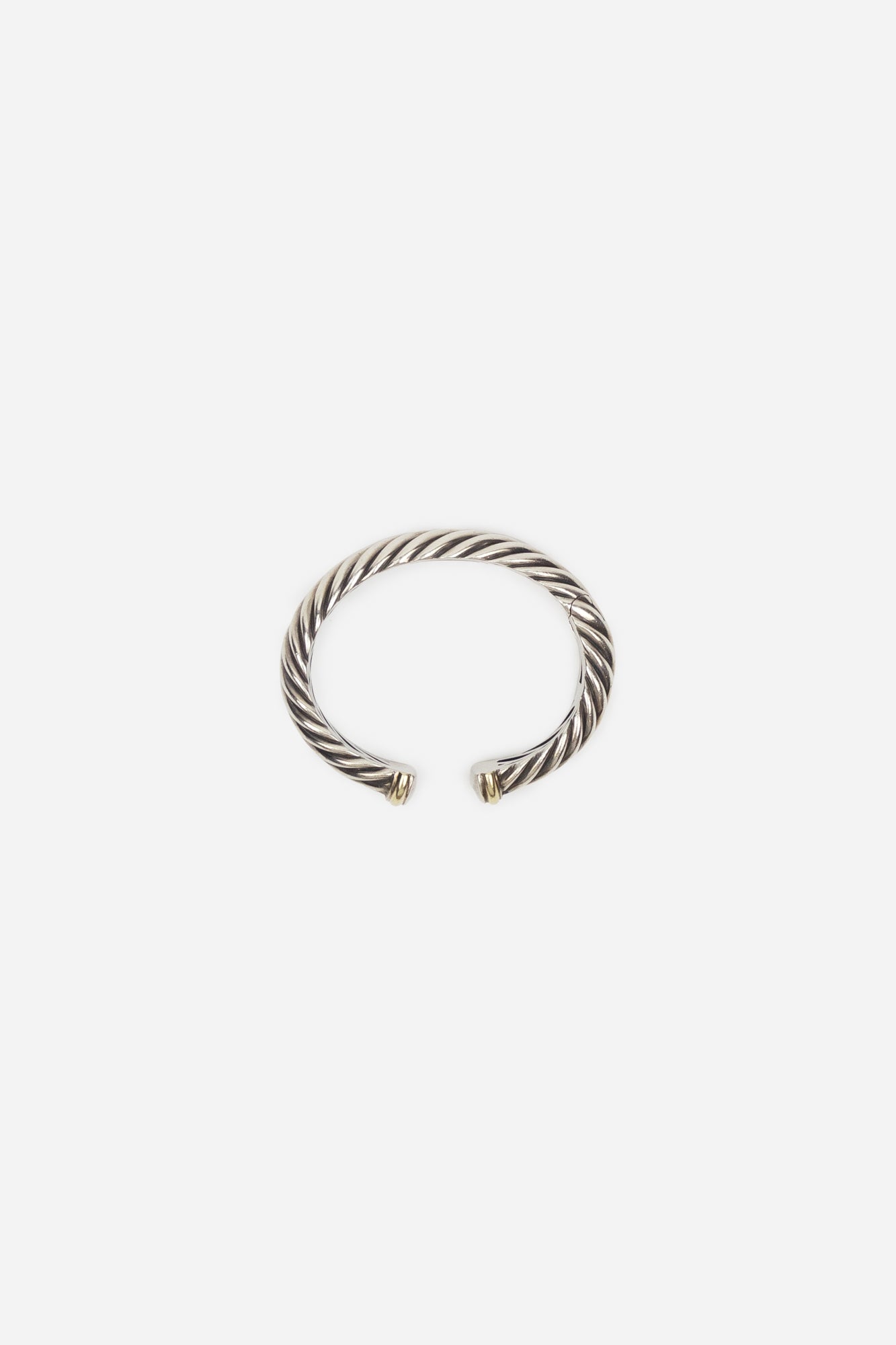 Silver and Black Diamond Cable Bracelet
