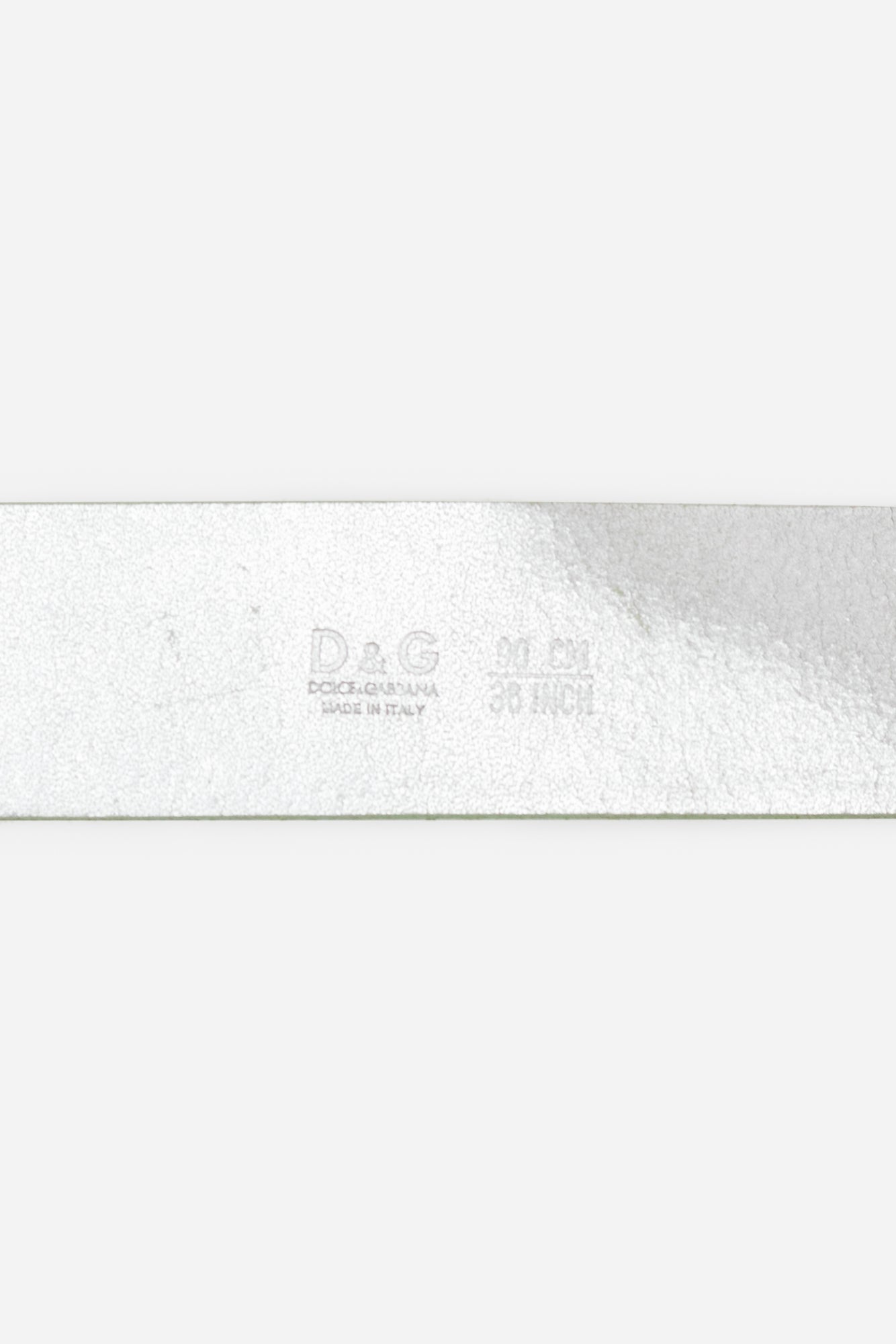 Metallic Mint Leather Buckle Belt