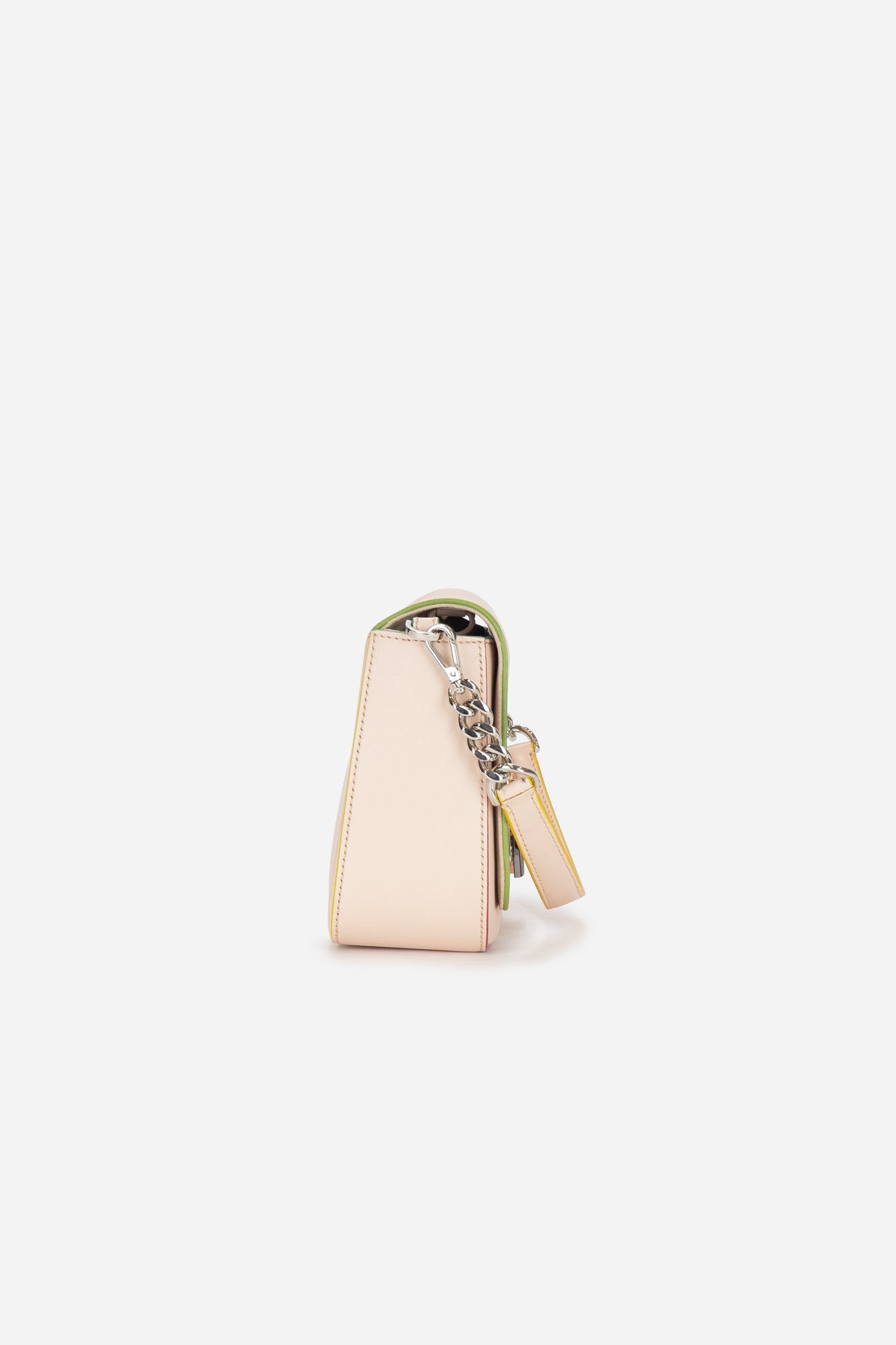 Light Pink Leather 3 Baguette Shoulder Bag