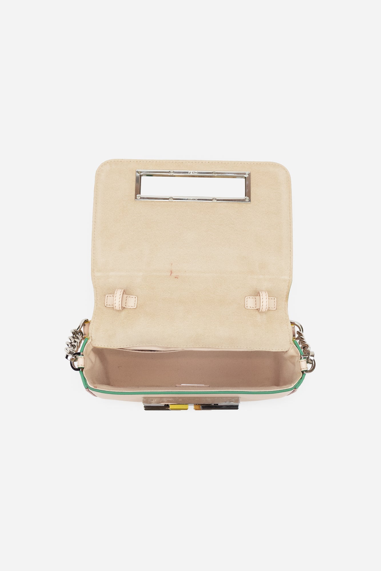 Light Pink Leather 3 Baguette Shoulder Bag