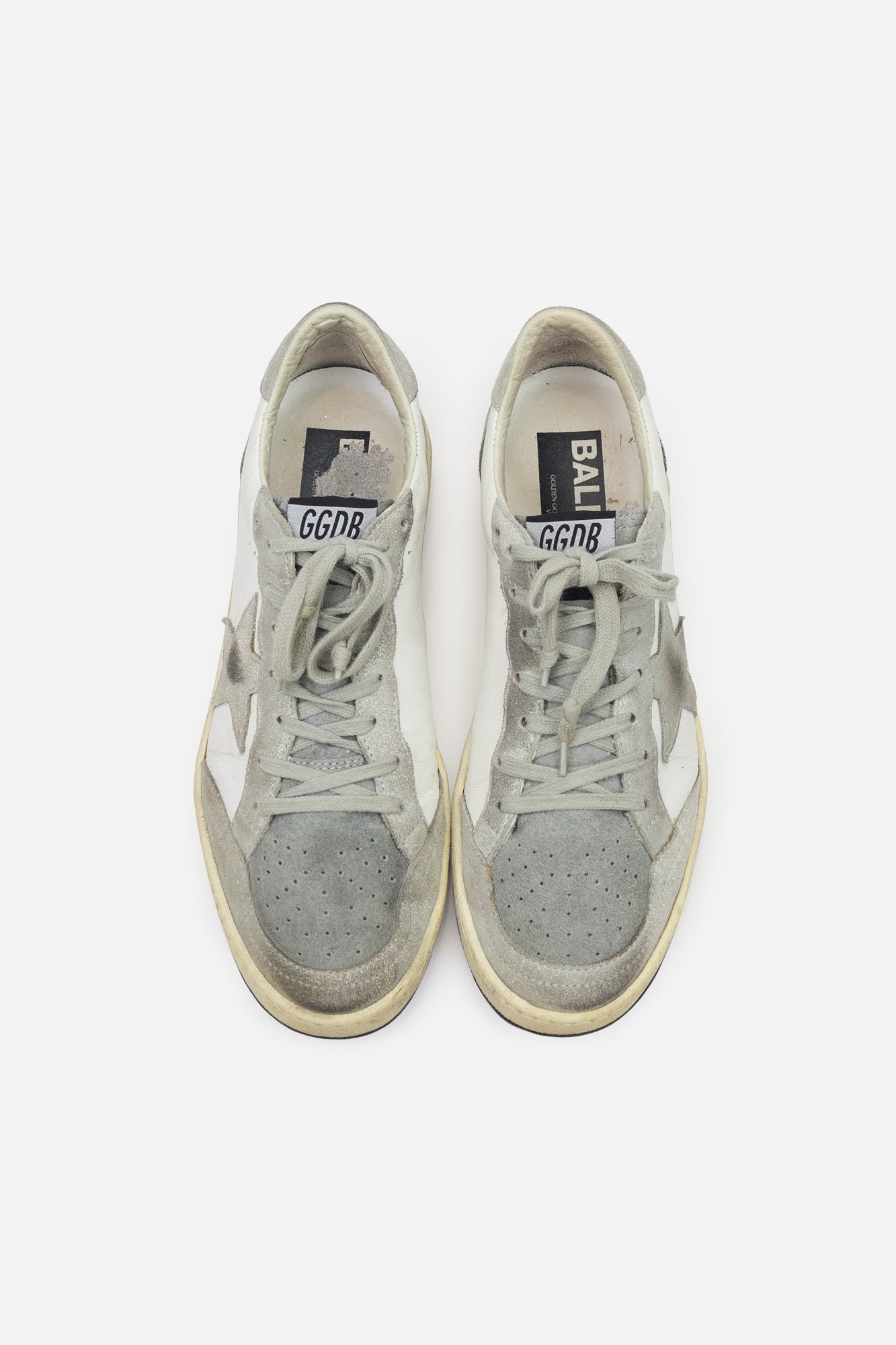 White and Grey Low Top Sneakers