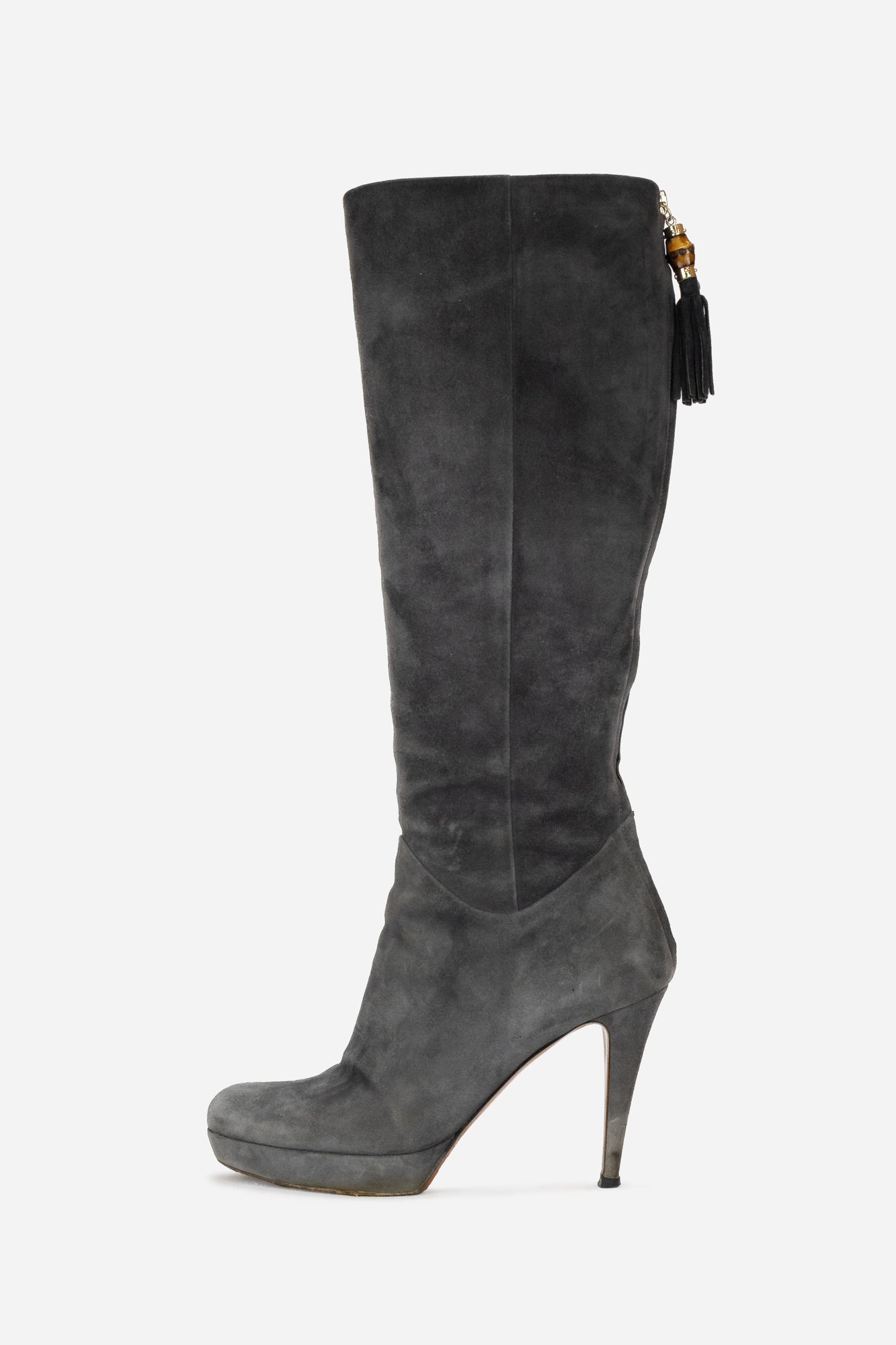 Knee high tassel boots sale