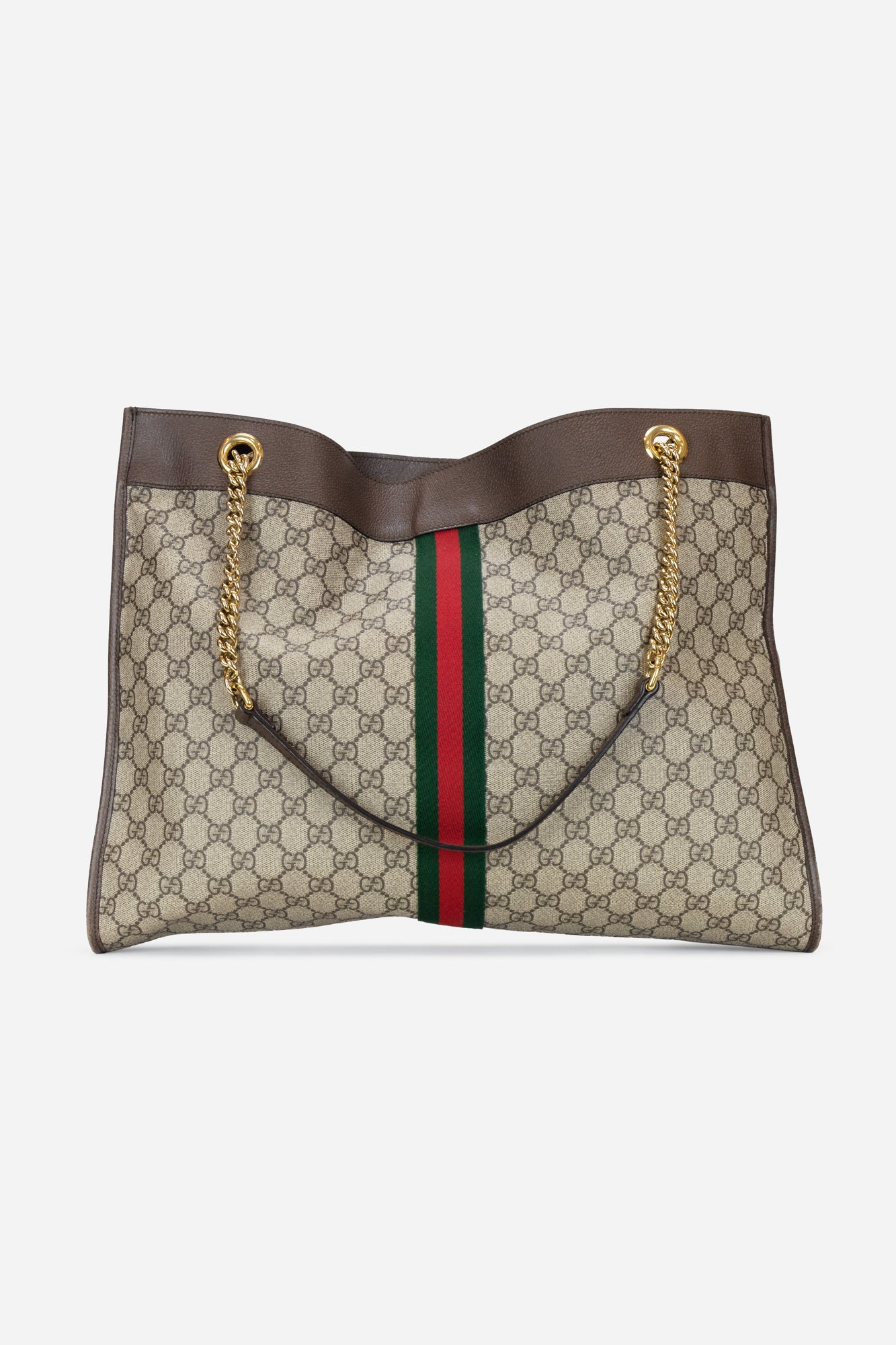 Beige GG Supreme Monogram Large Raja Chain Tote