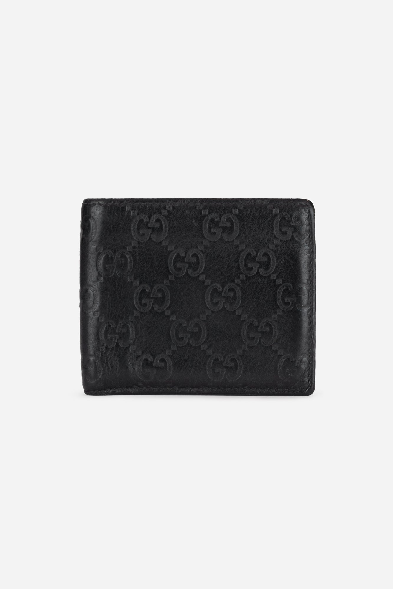 Black Embossed GG Bi-fold Wallet