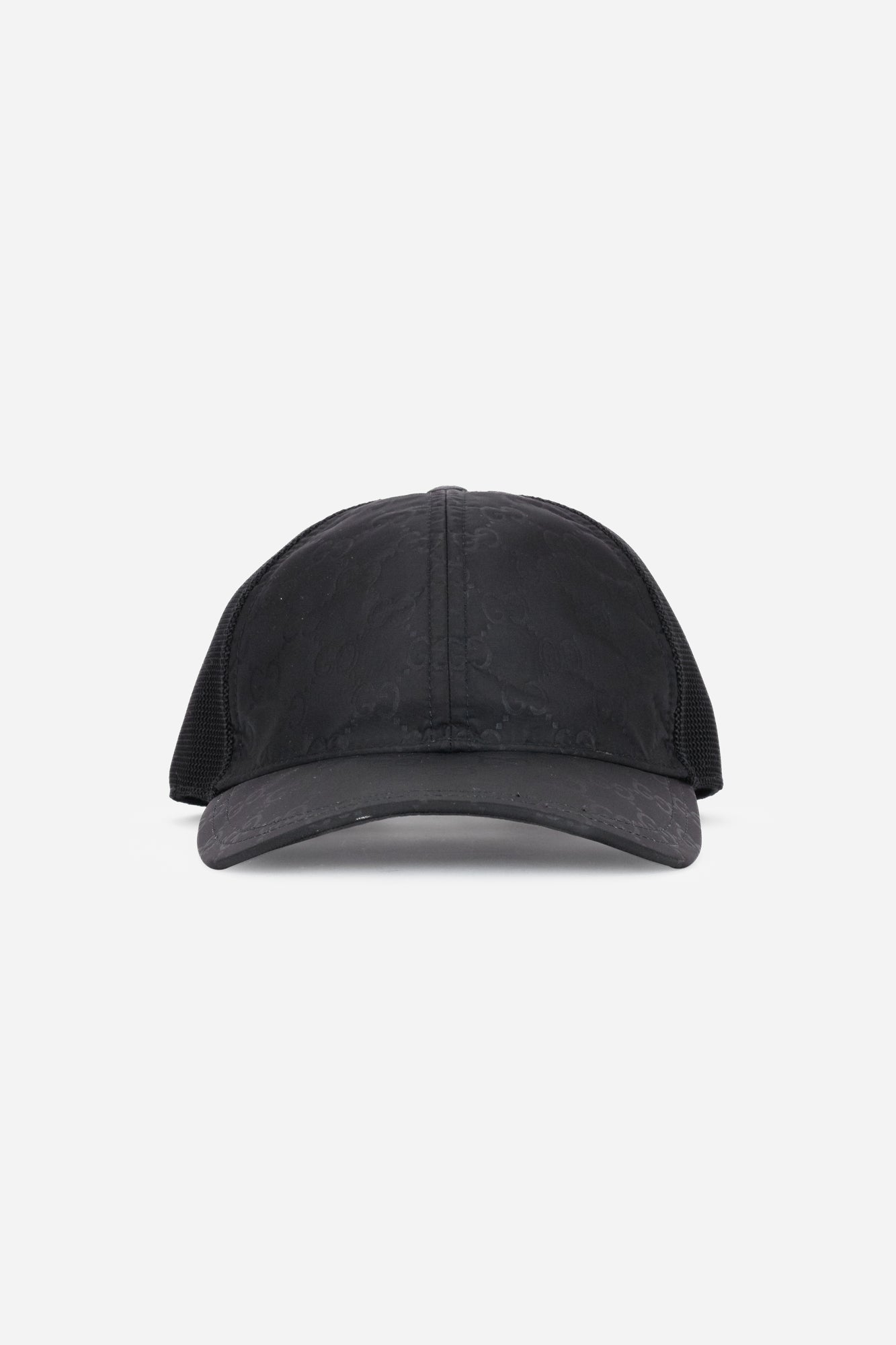 Black GG Nylon Baseball Cap