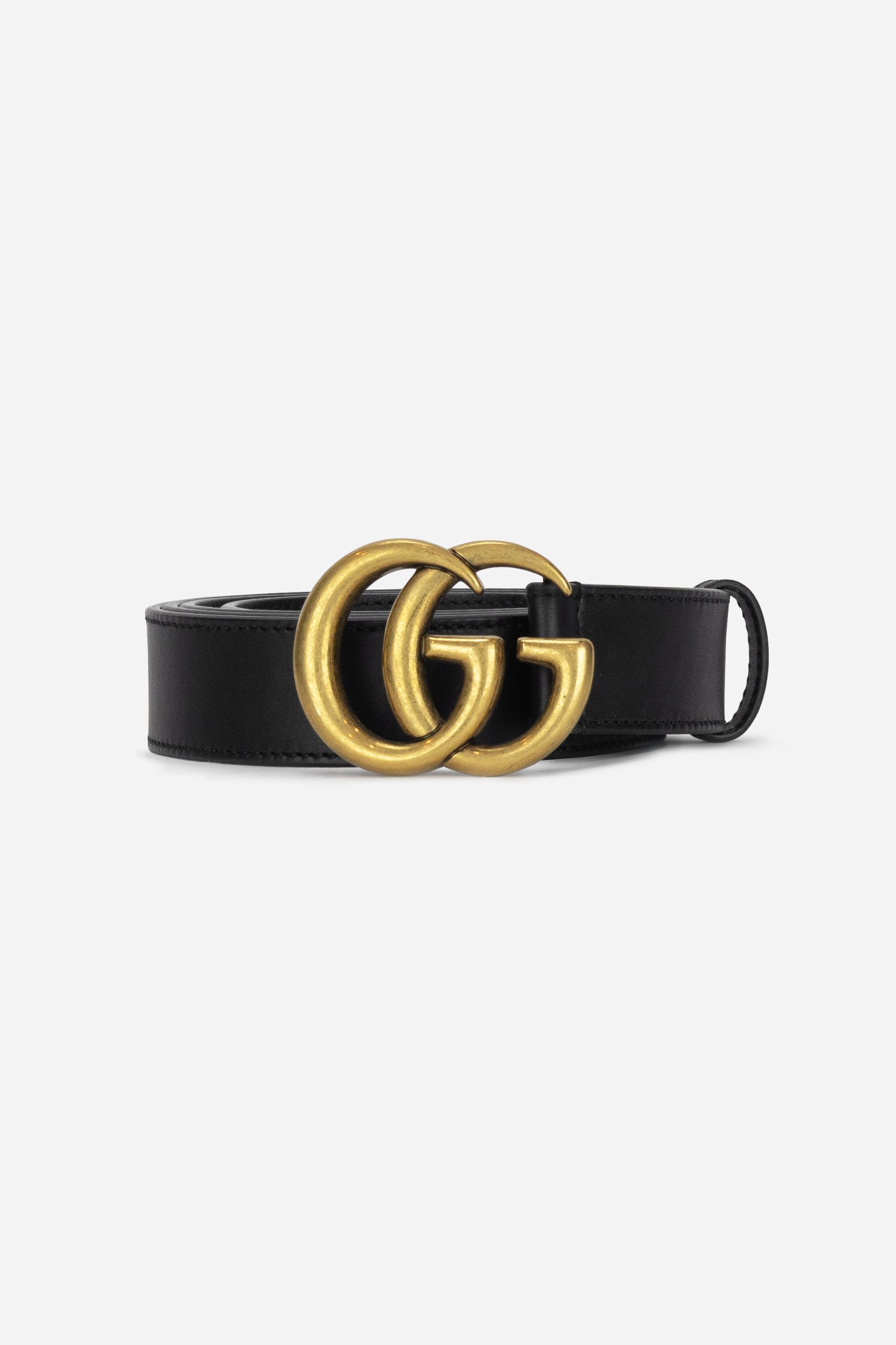 Black GG Marmont Leather Belt