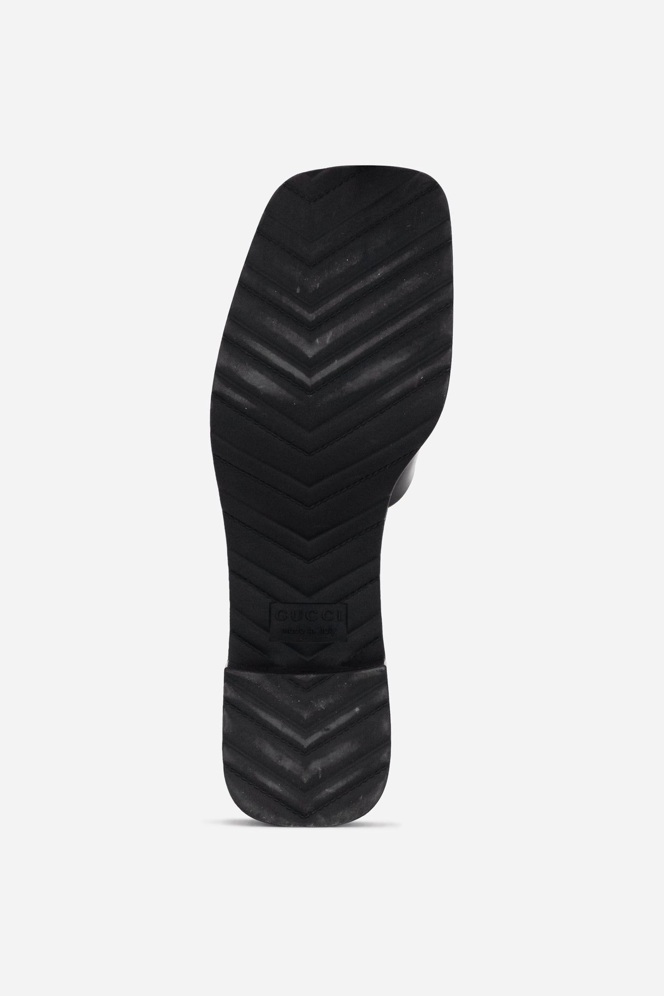 Black Rubber Slide Sandals
