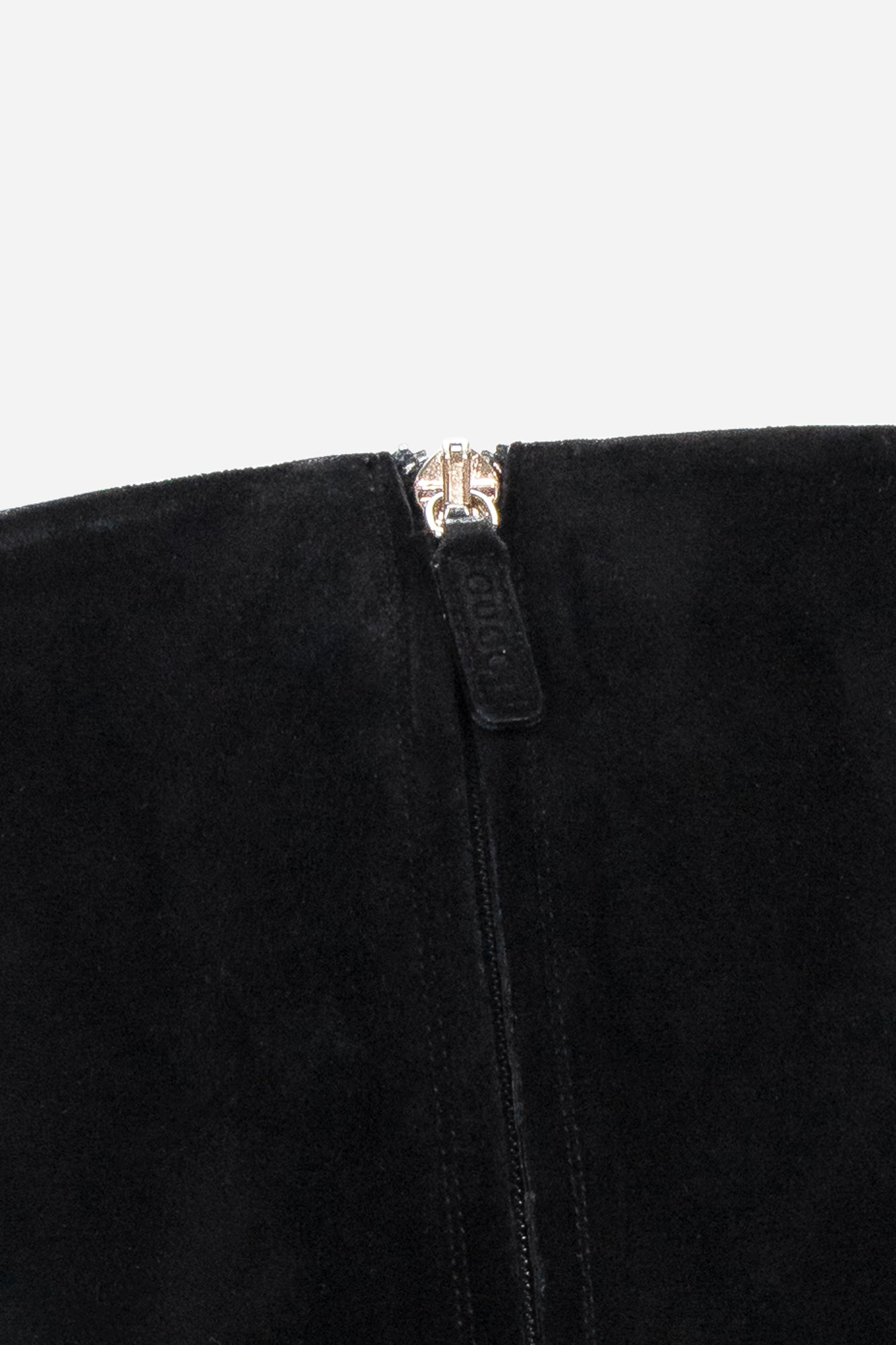 Black Suede Knee High with Horse-Bit & Tongue