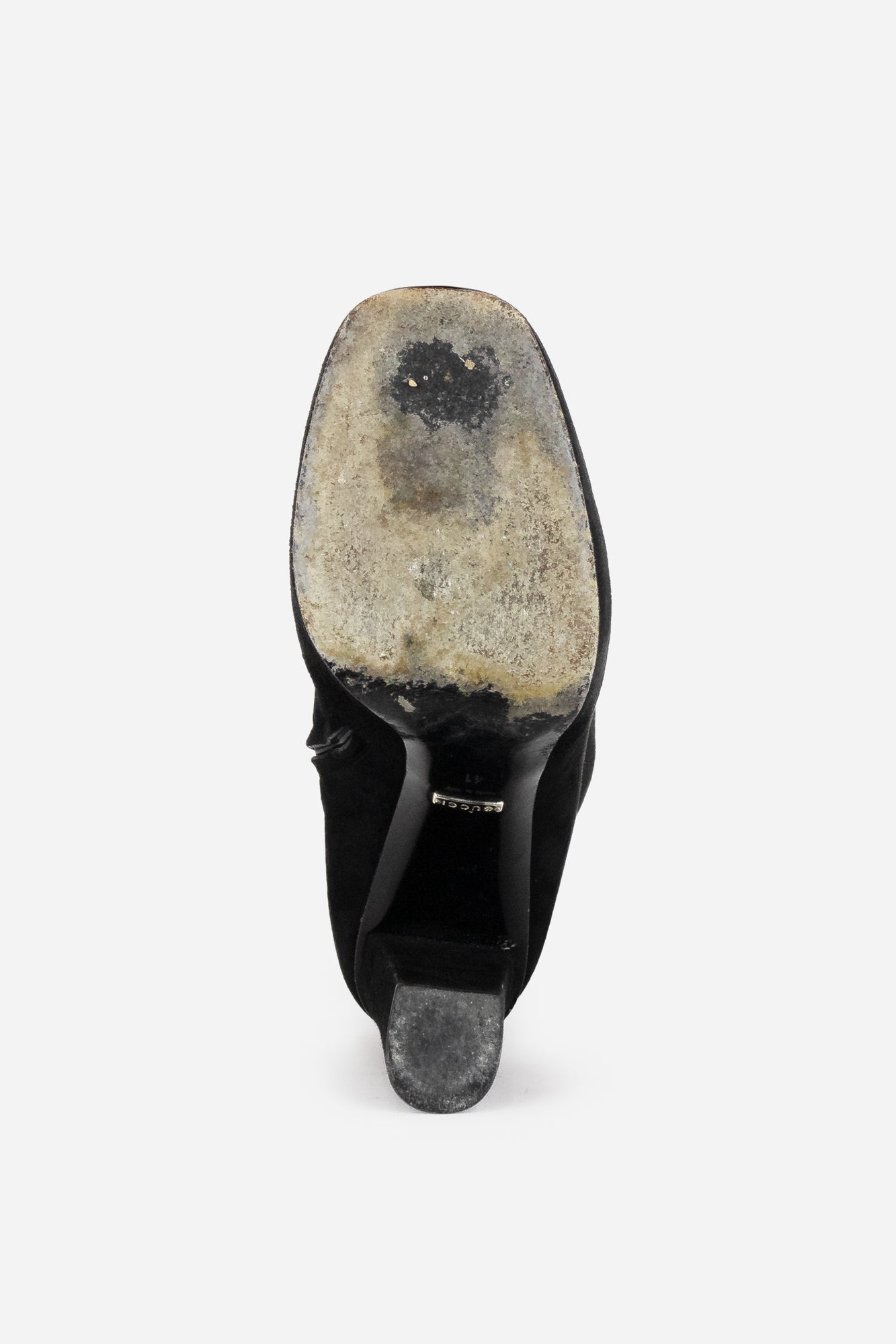 Black Suede Knee High with Horse-Bit & Tongue