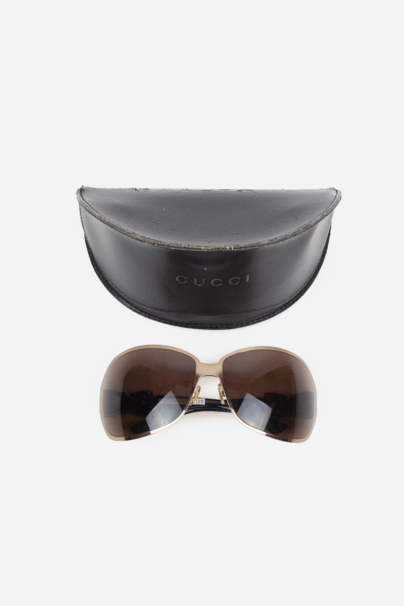 Brown Wire Shield Sunglasses