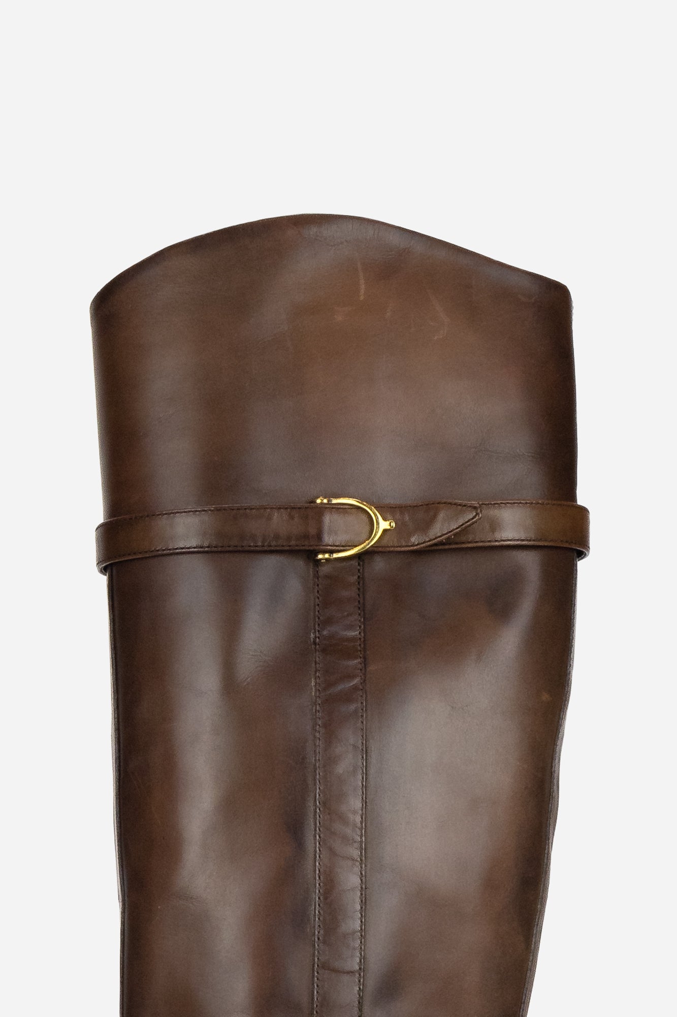 Dark Brown Eleonora Leather Riding Boot