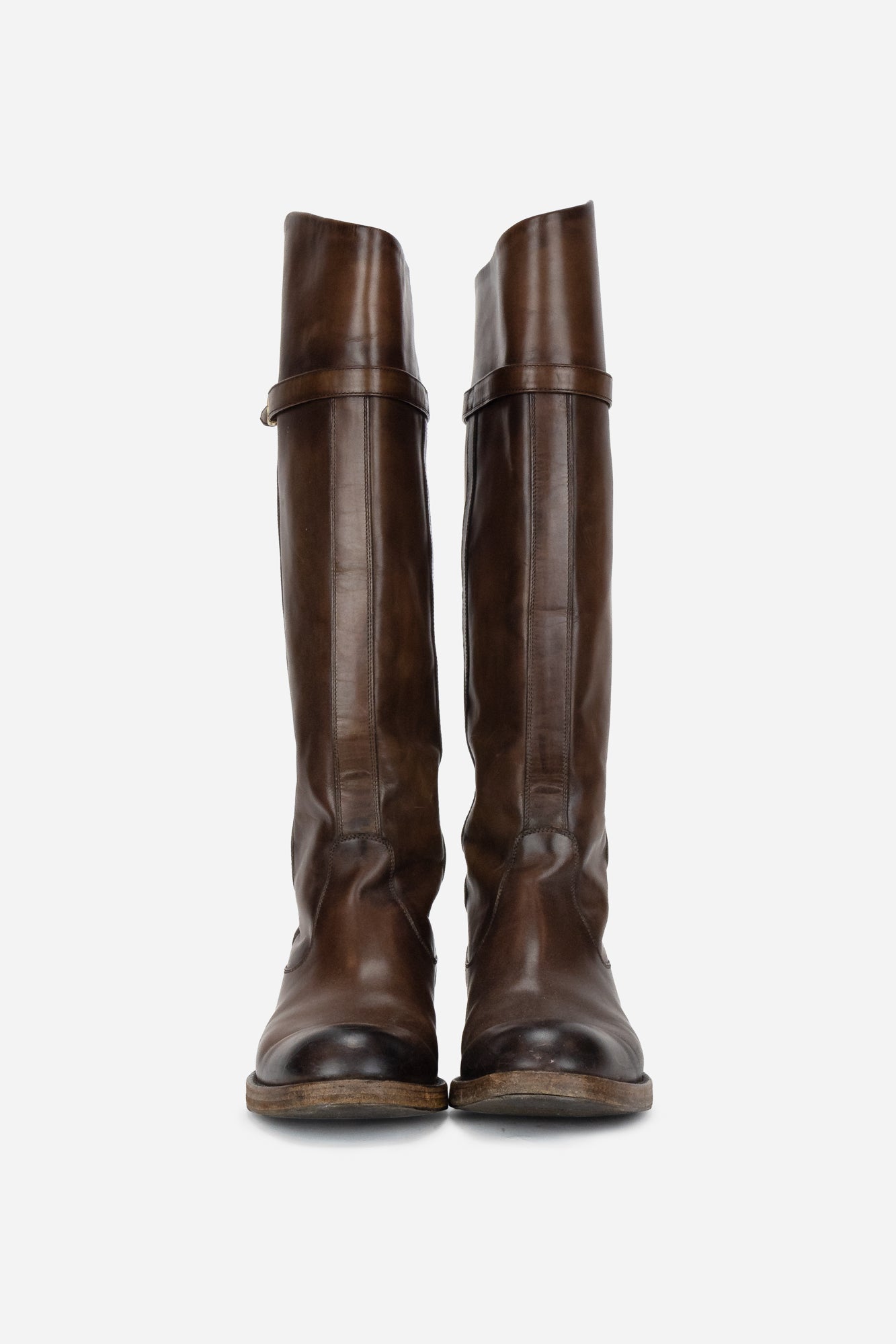 Dark Brown Eleonora Leather Riding Boot