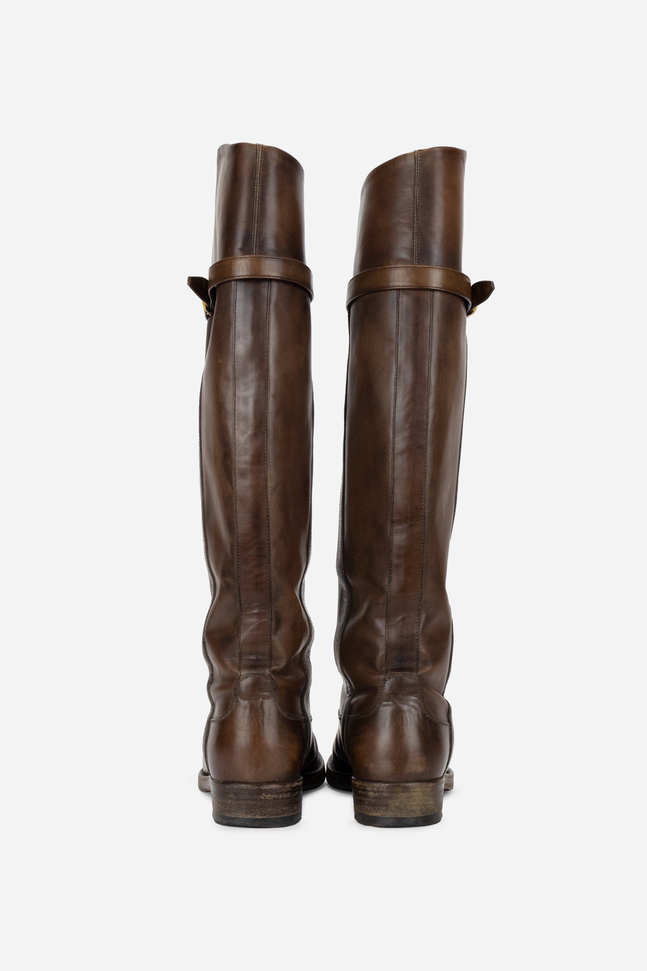 Dark Brown Eleonora Leather Riding Boot