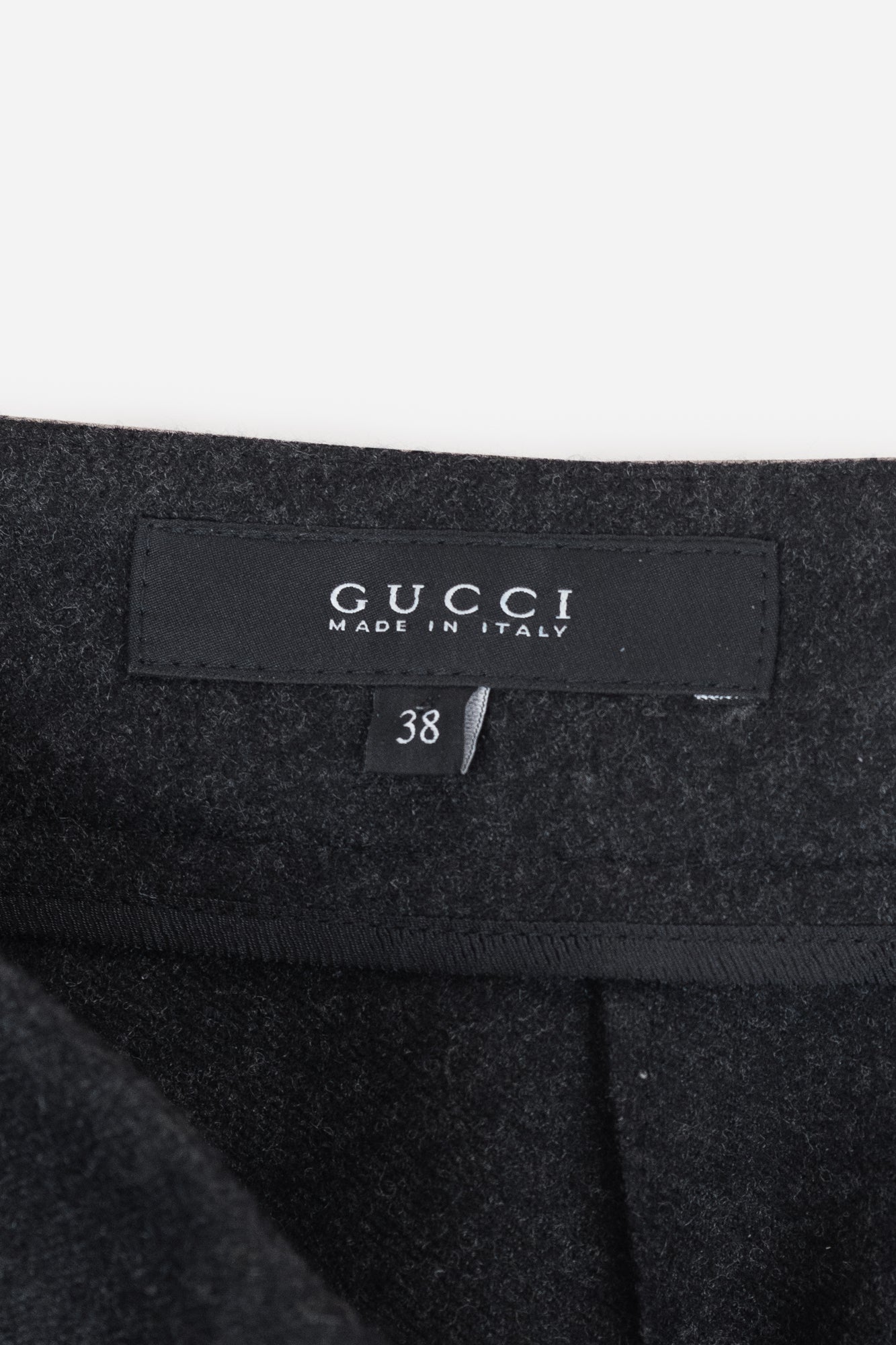 Dark Grey Gucci Trouser With Zipper Ankle And Gold Buckle