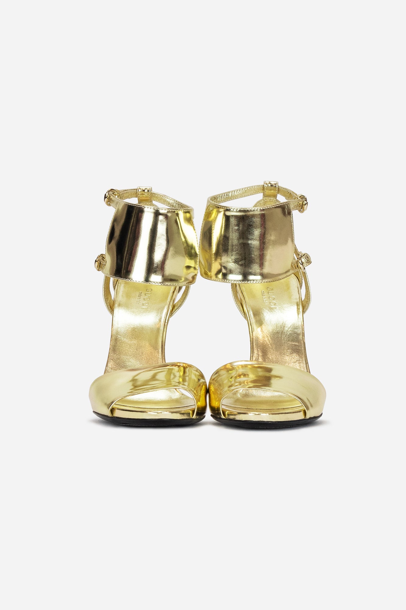 Gold Metallic Leather Pumps