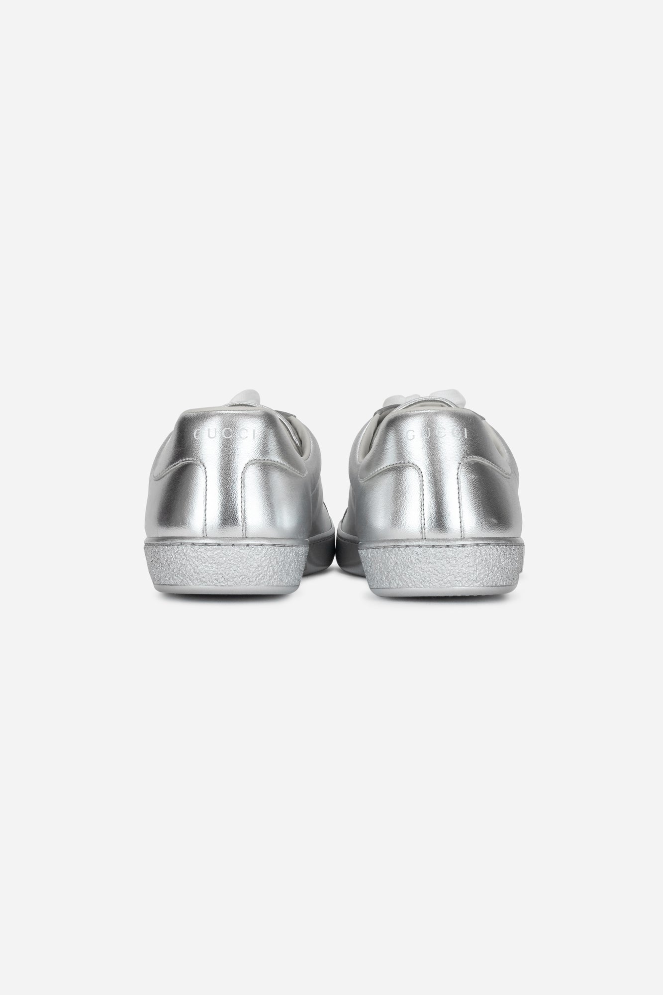 Interlocking Silver Metallic GG Sneakers