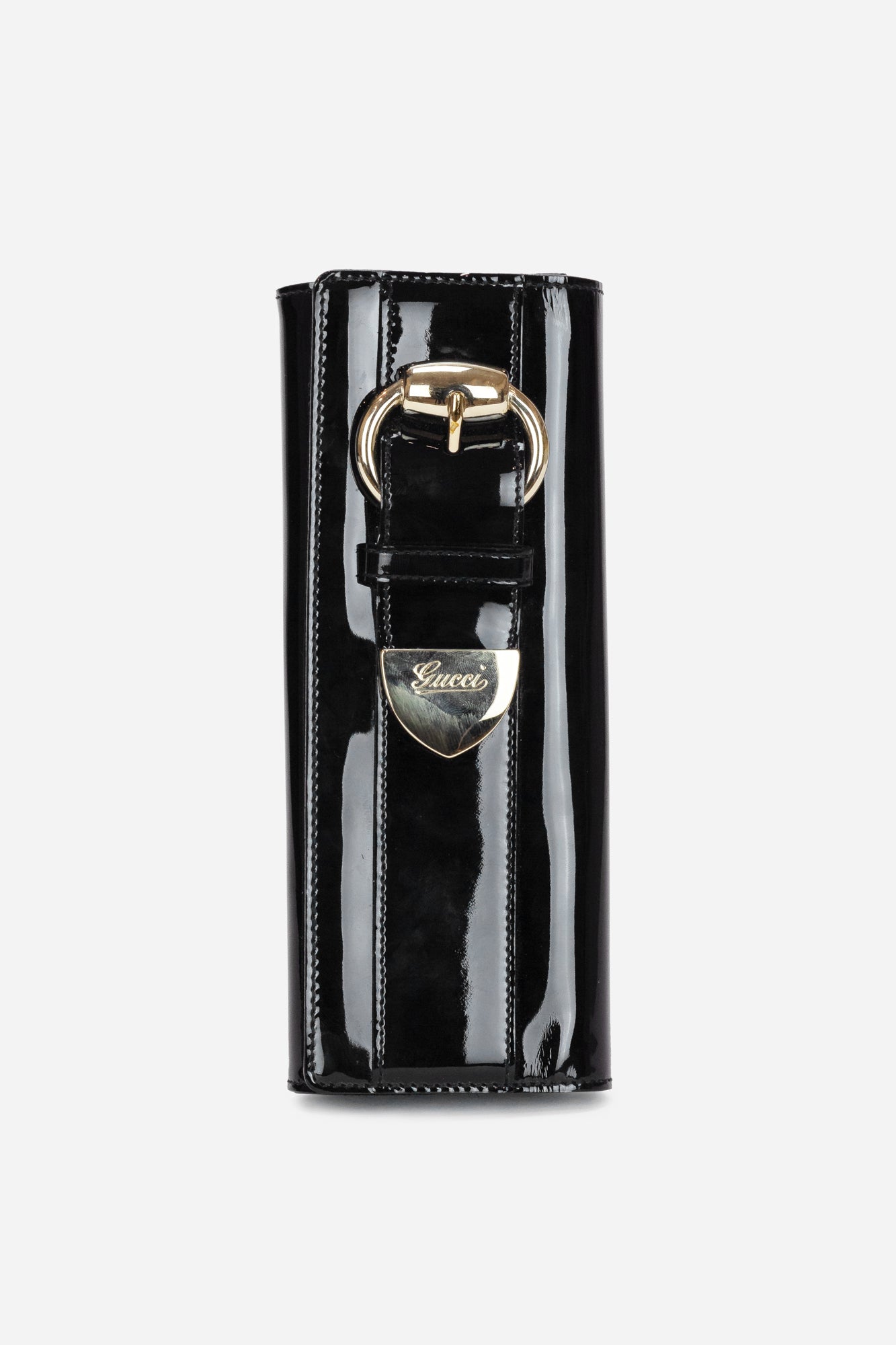 Patent Leather Buckle Wallet