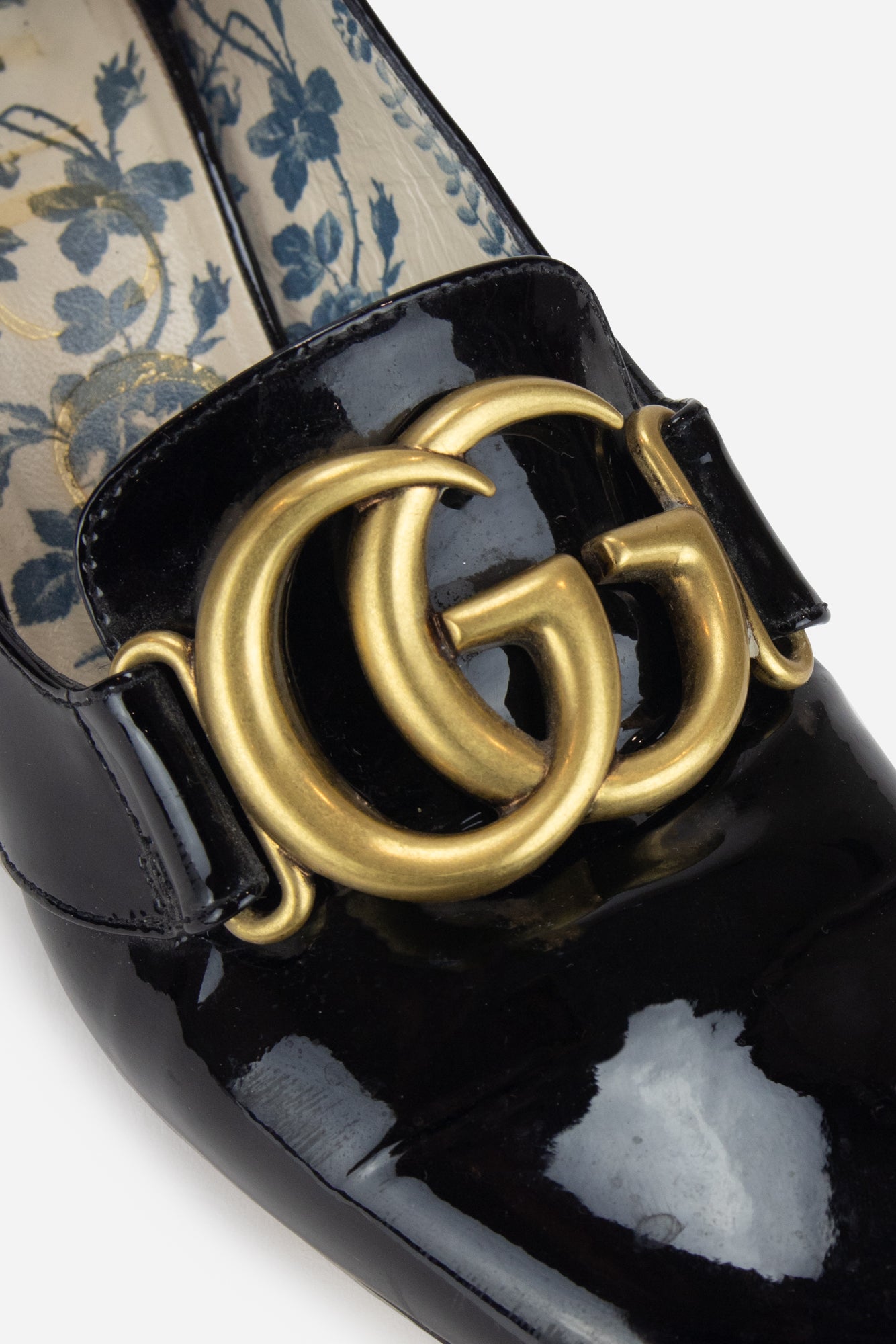 Patent Leather GG Block Heels