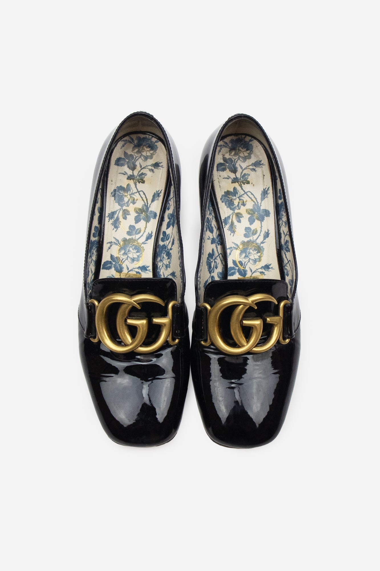 Patent Leather GG Block Heels