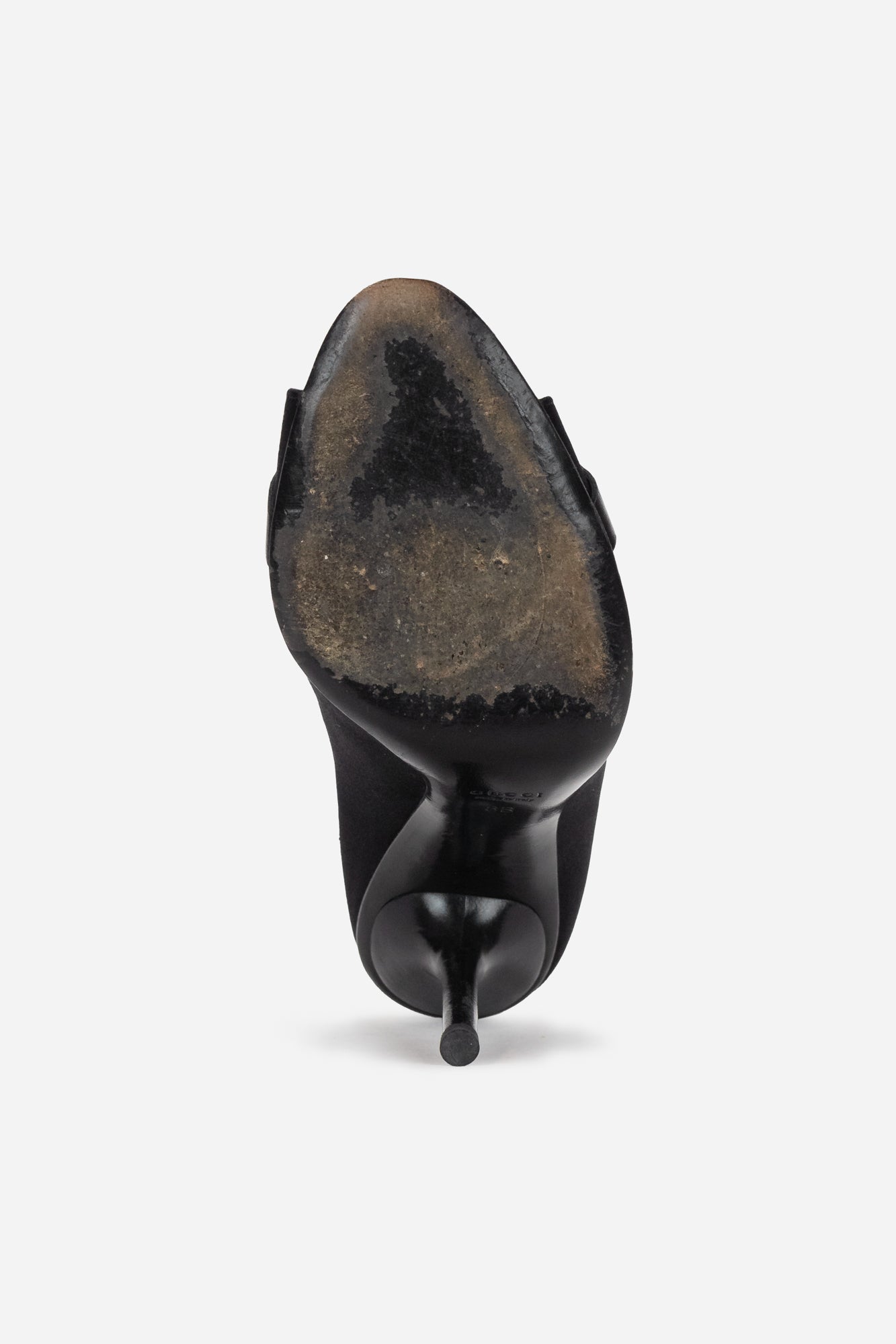 Satin Pumps With Horse Bit Diamond Detail