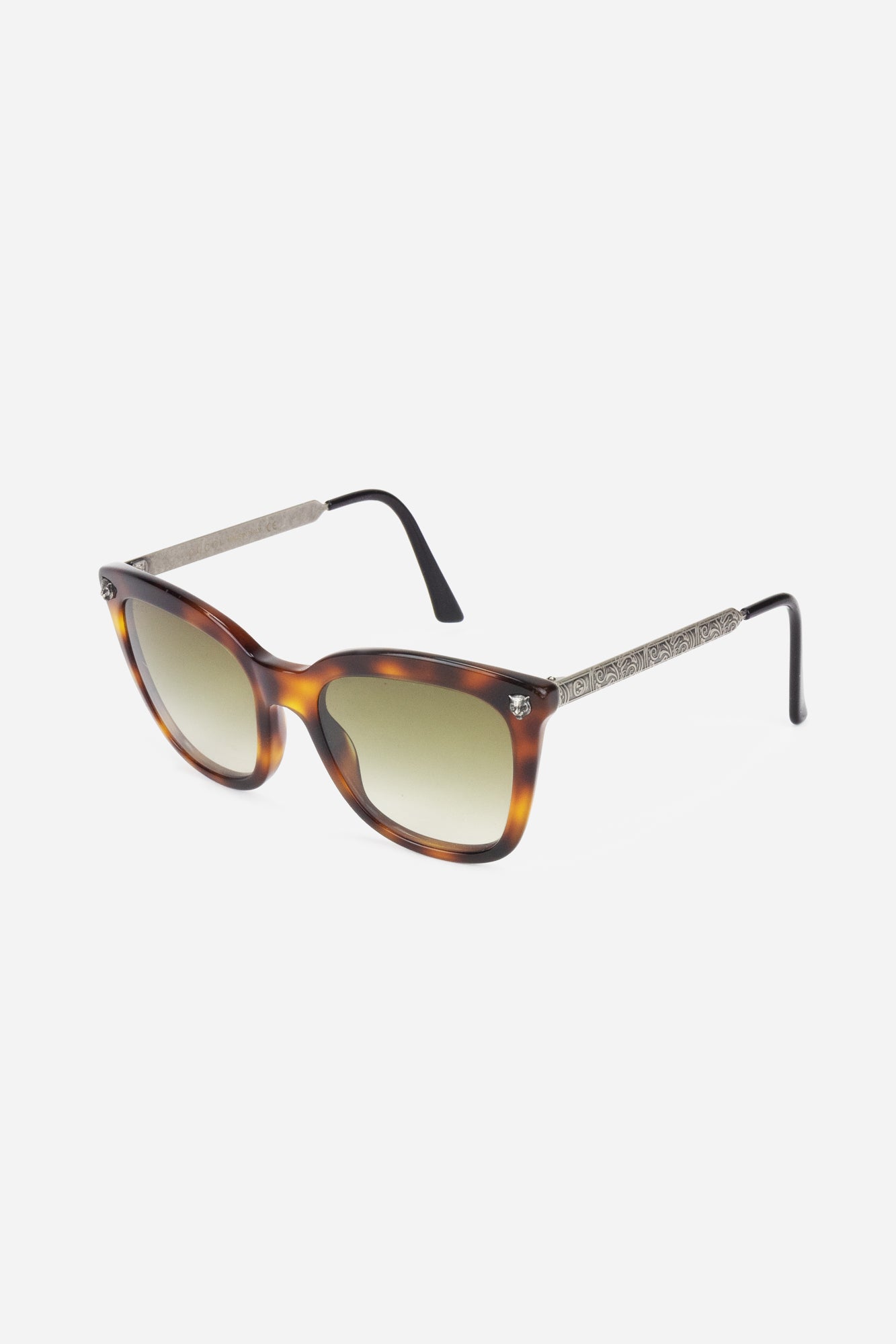 Tortoiseshell Cat Eye Sunglasses with Metal Details