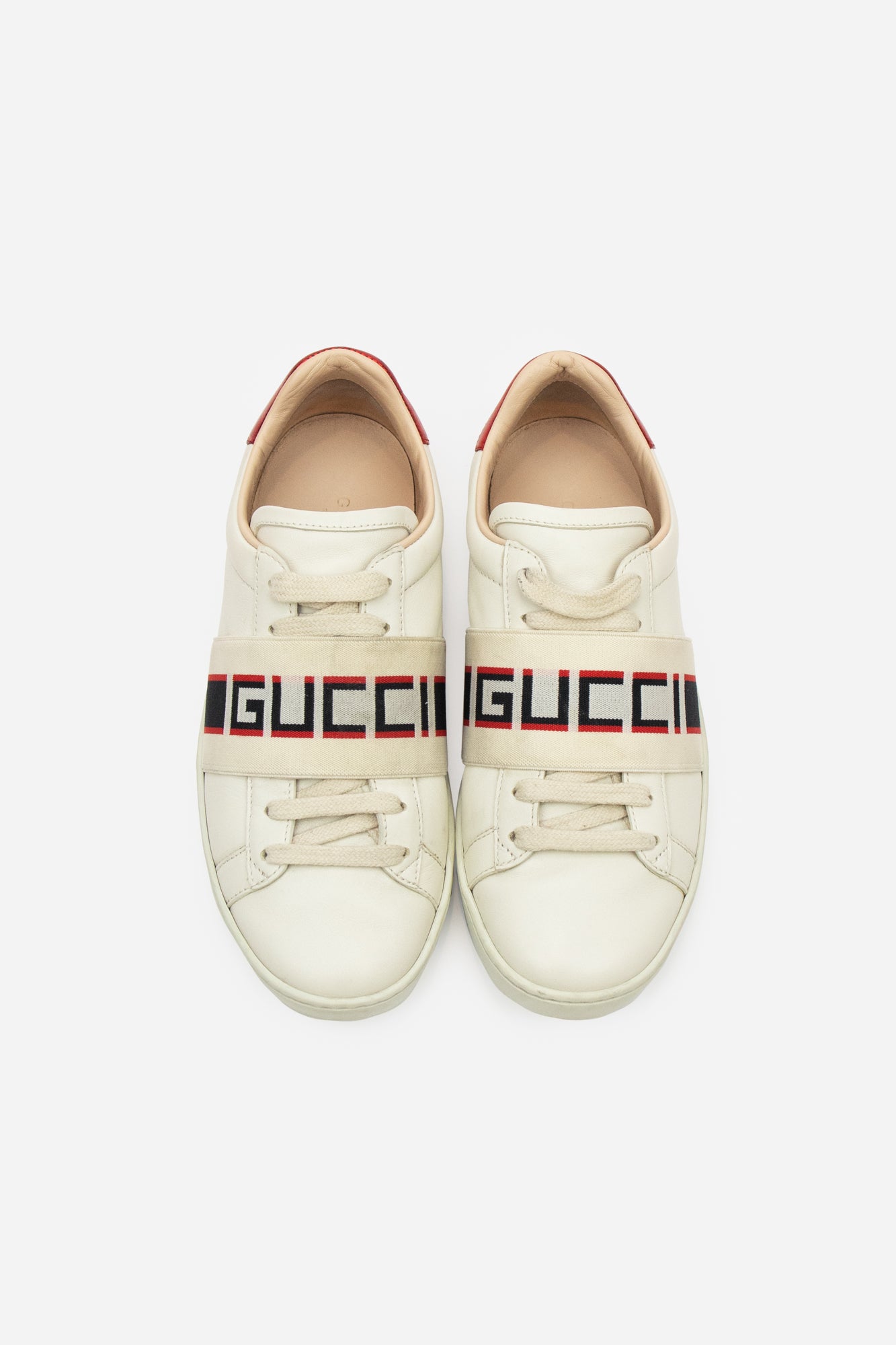 White Ace Logo Strap Sneaker