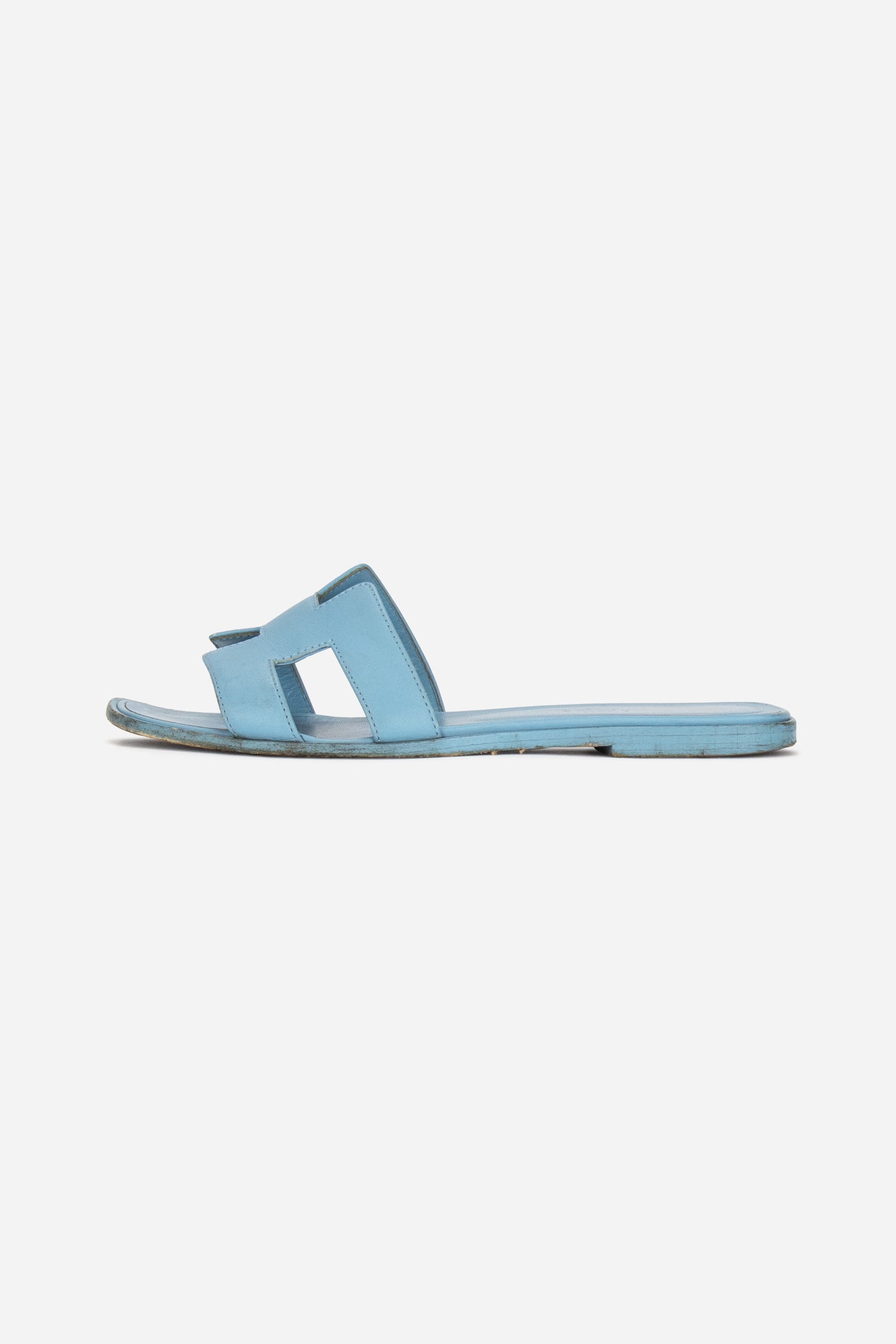 Blue Leather Oran Sandals