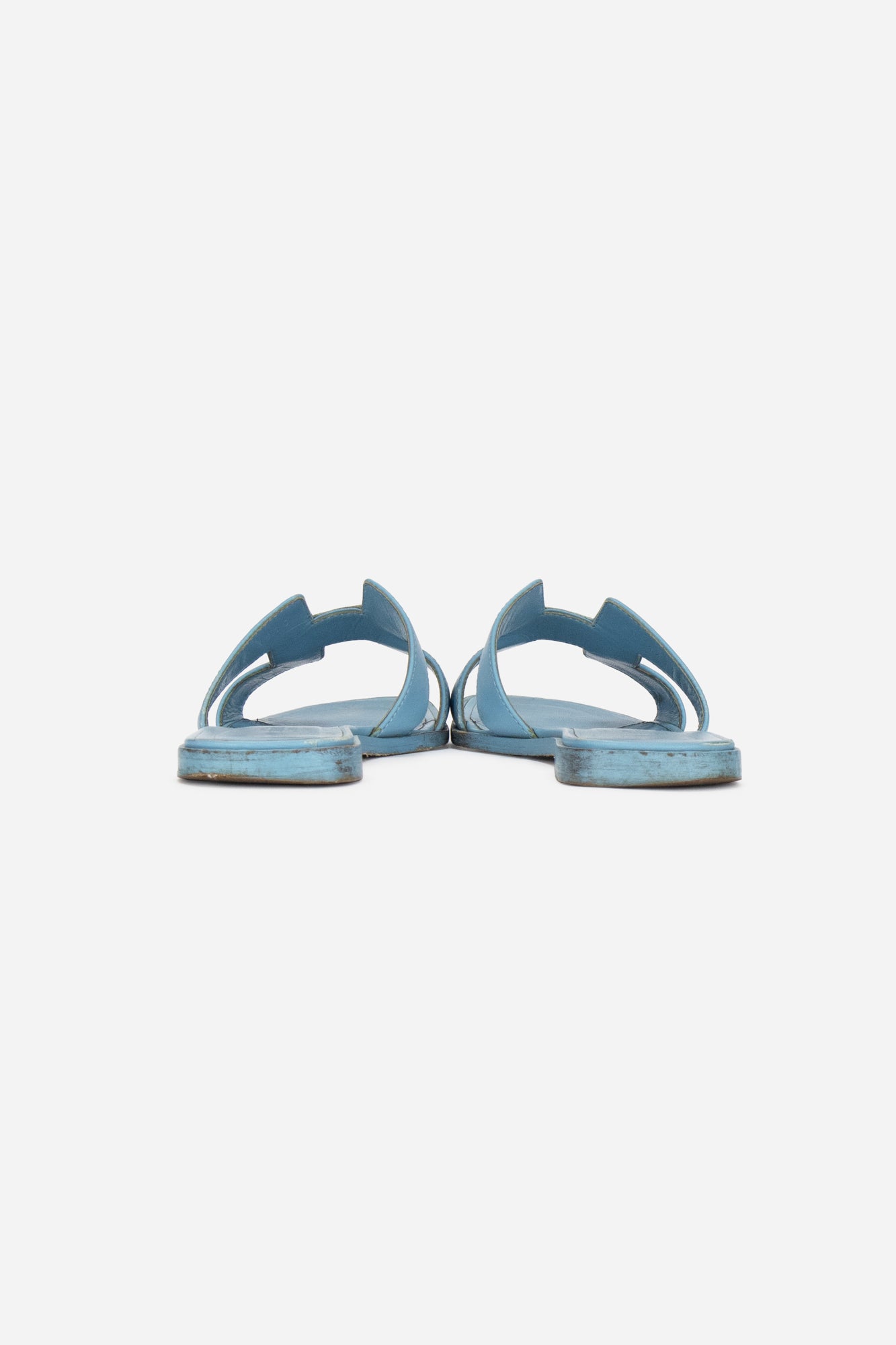 Blue Leather Oran Sandals