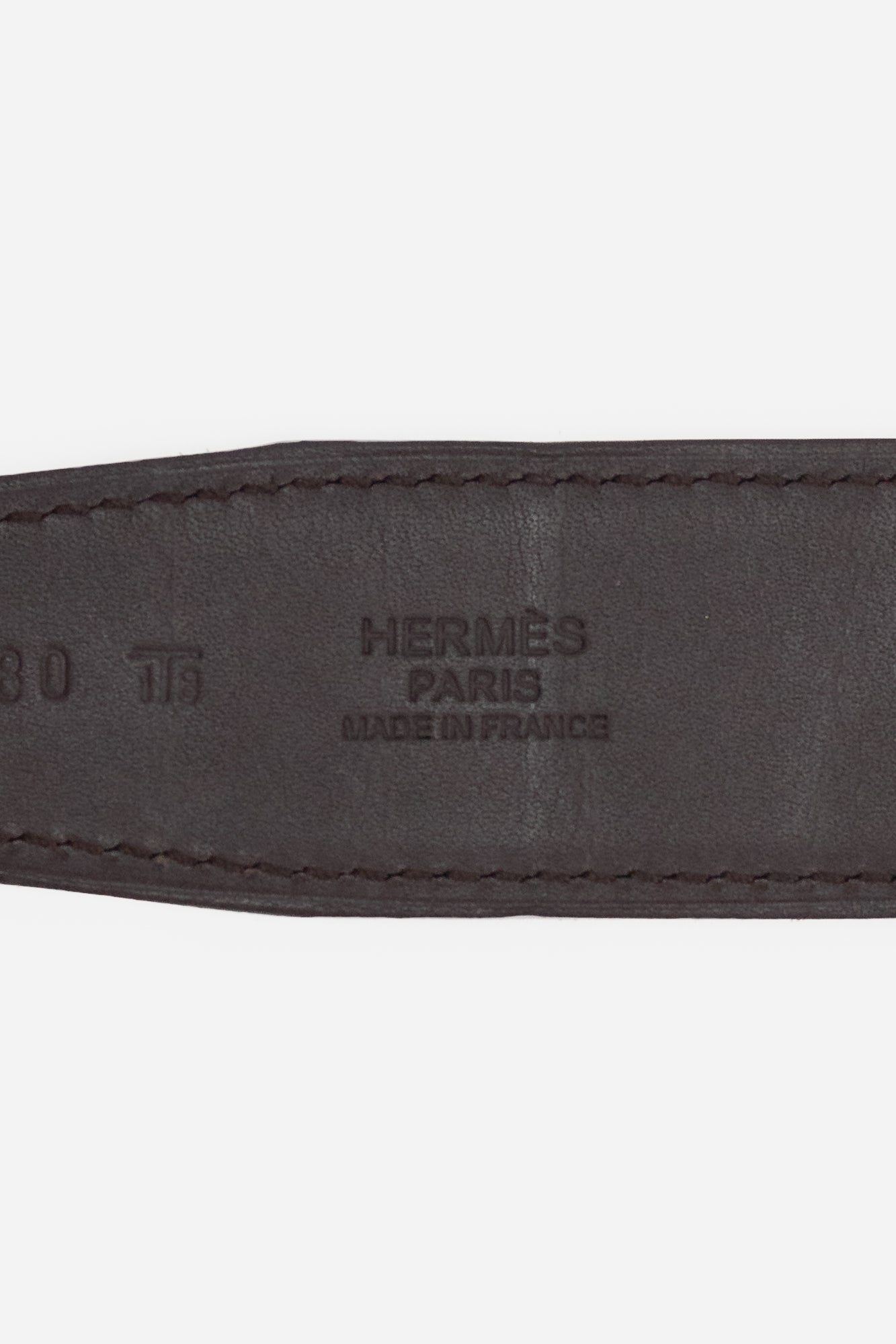 Red Leather H Belt Strap