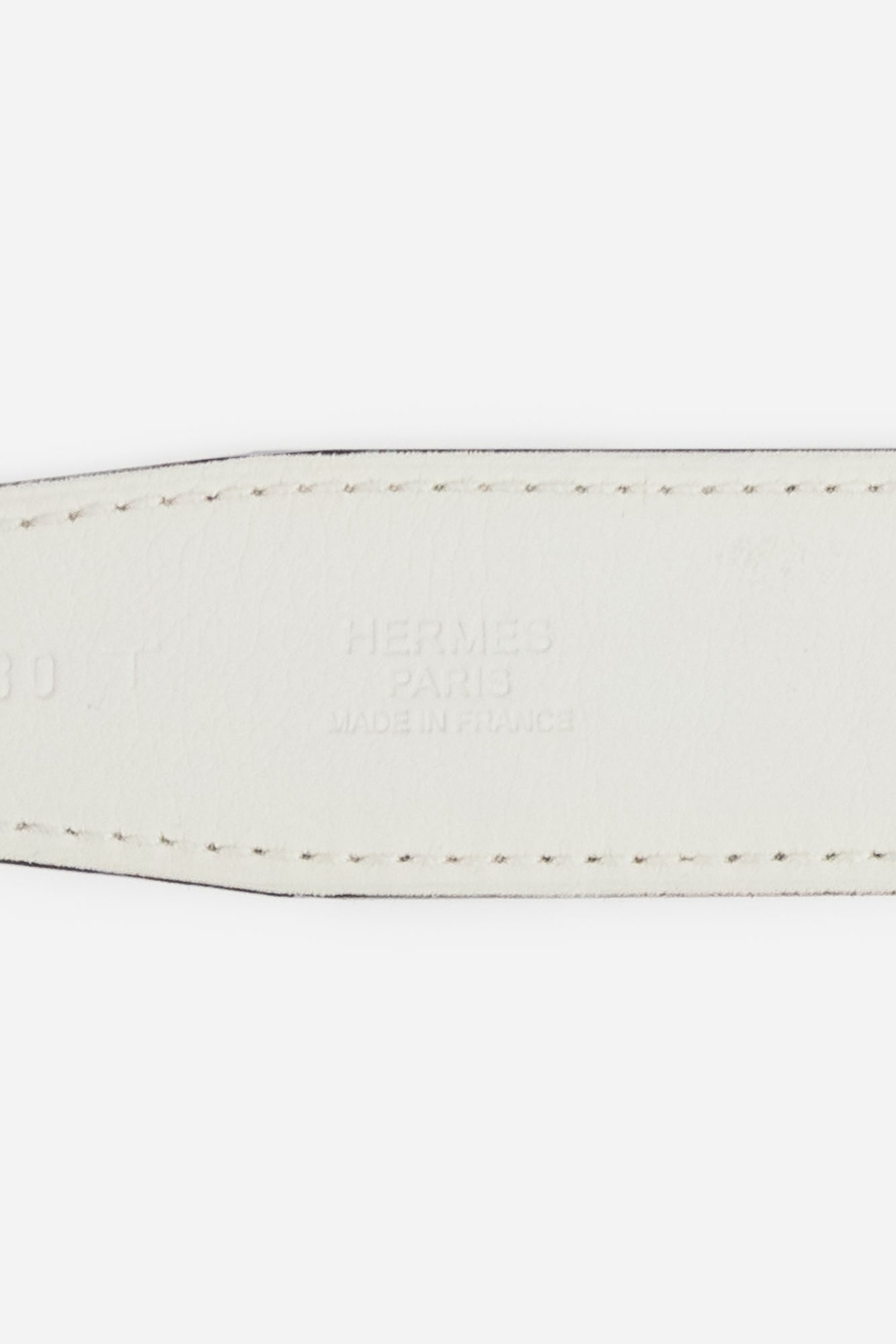 Taupe Leather H Belt Strap