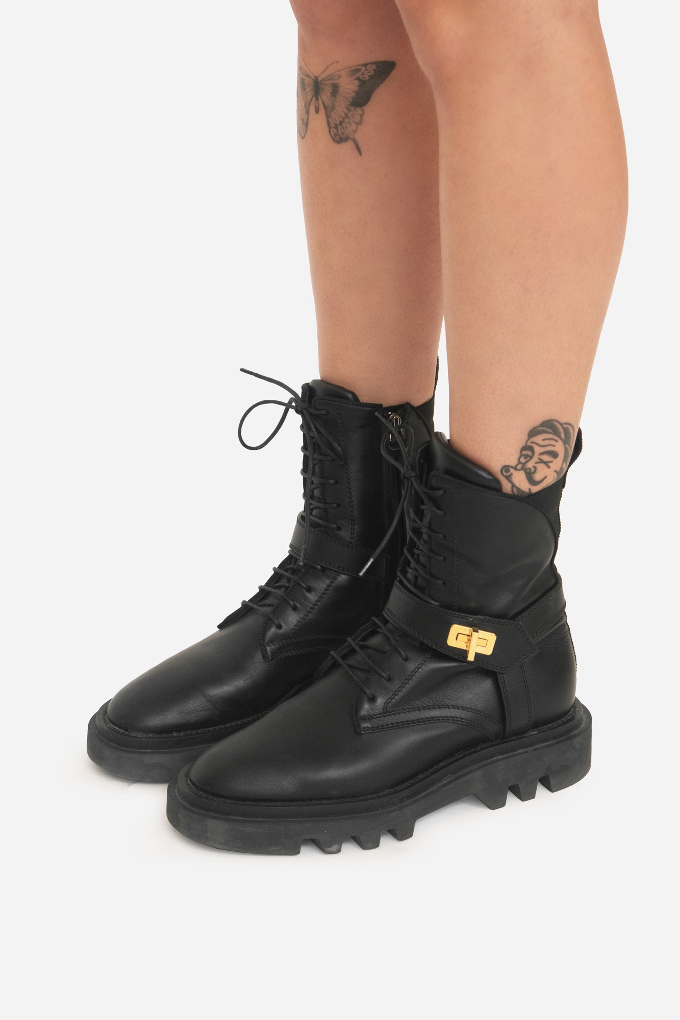 Black Eden Ankle Boots  Leather