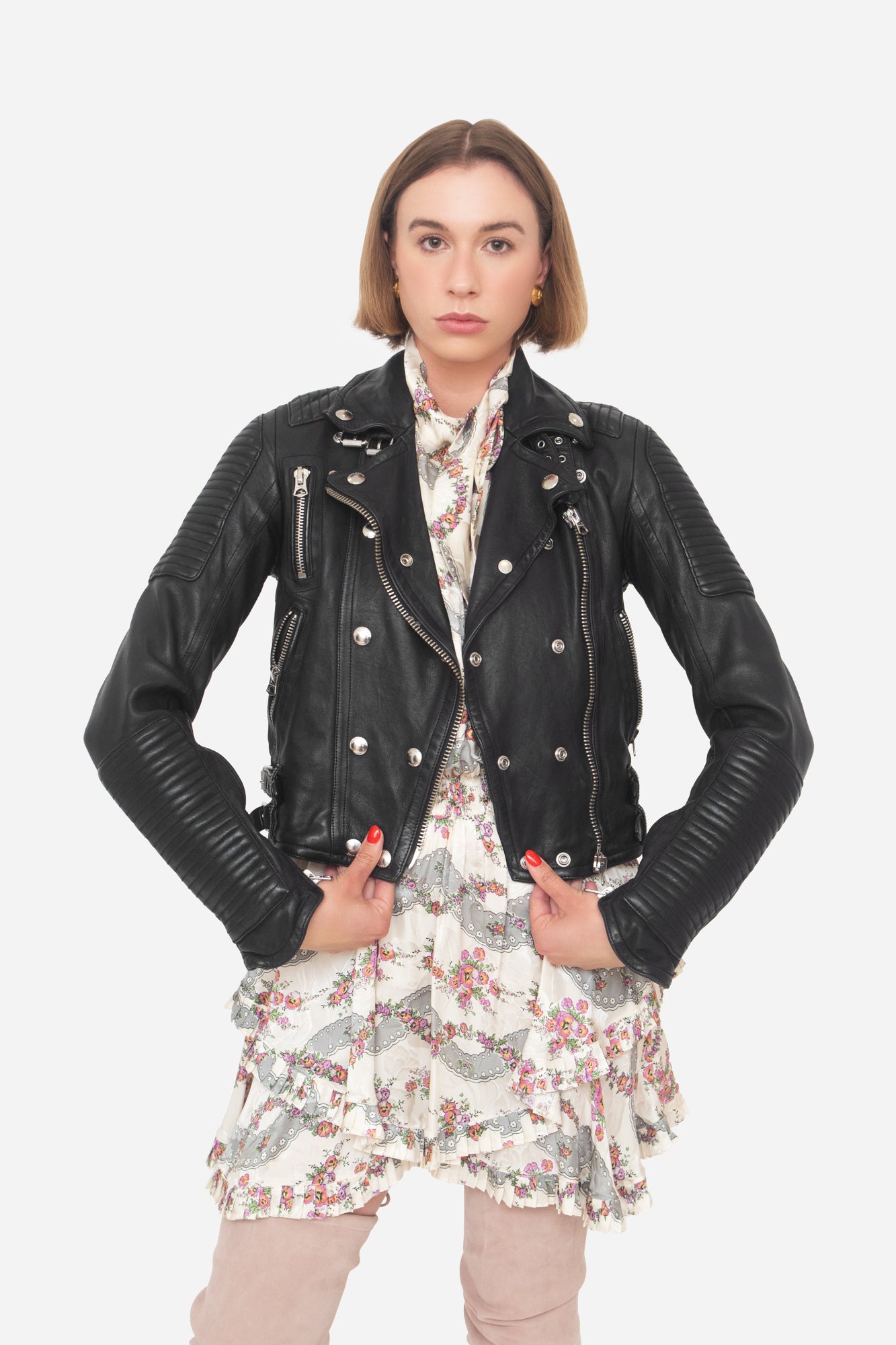 Black Leather Moto Jacket