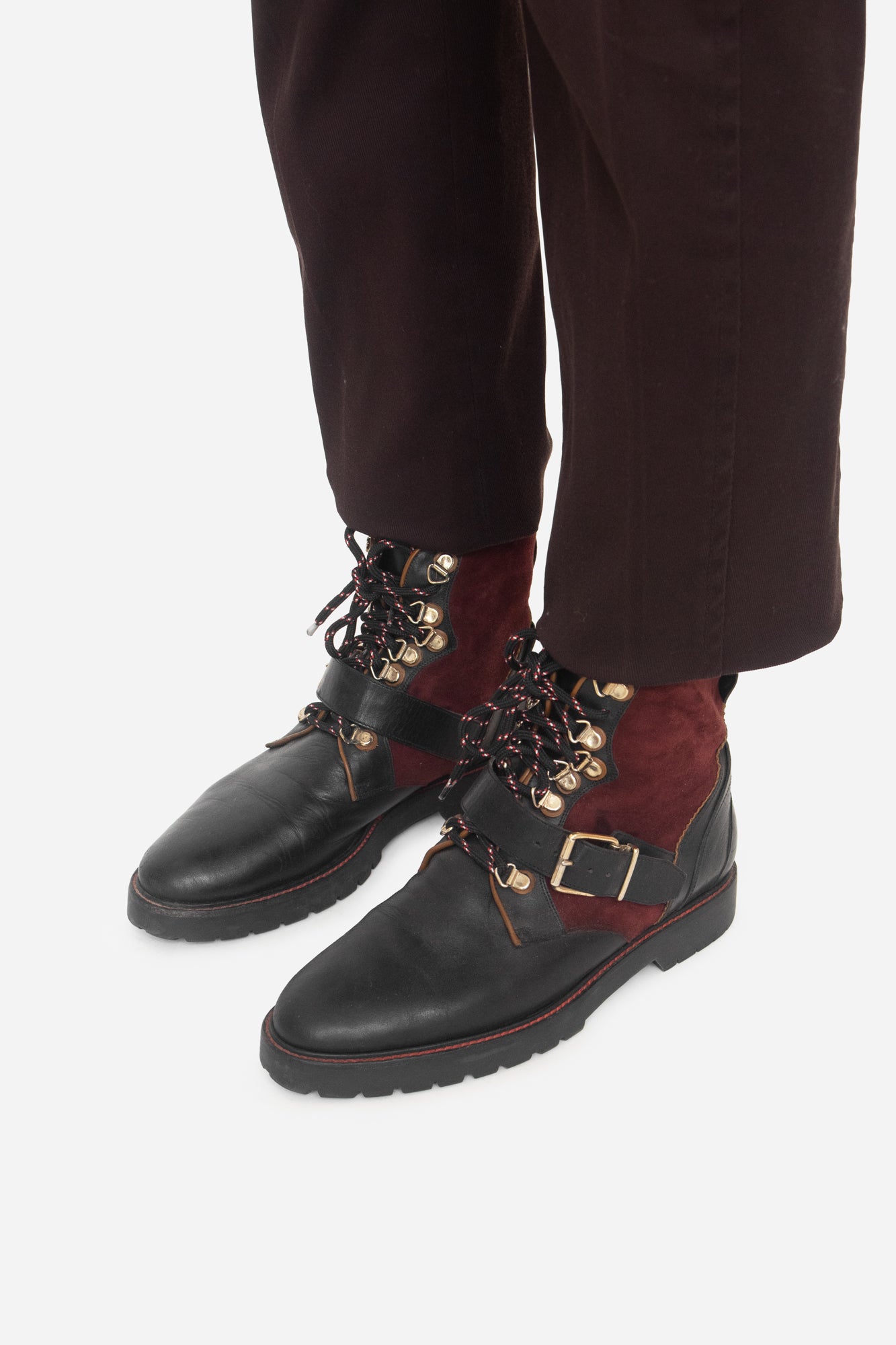 Color block hotsell combat boots