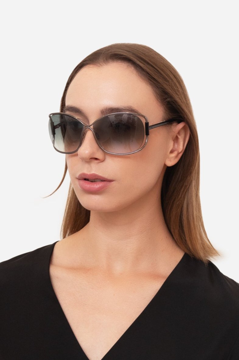 Blue Gradient Lens Eugenia Square Sunglasses