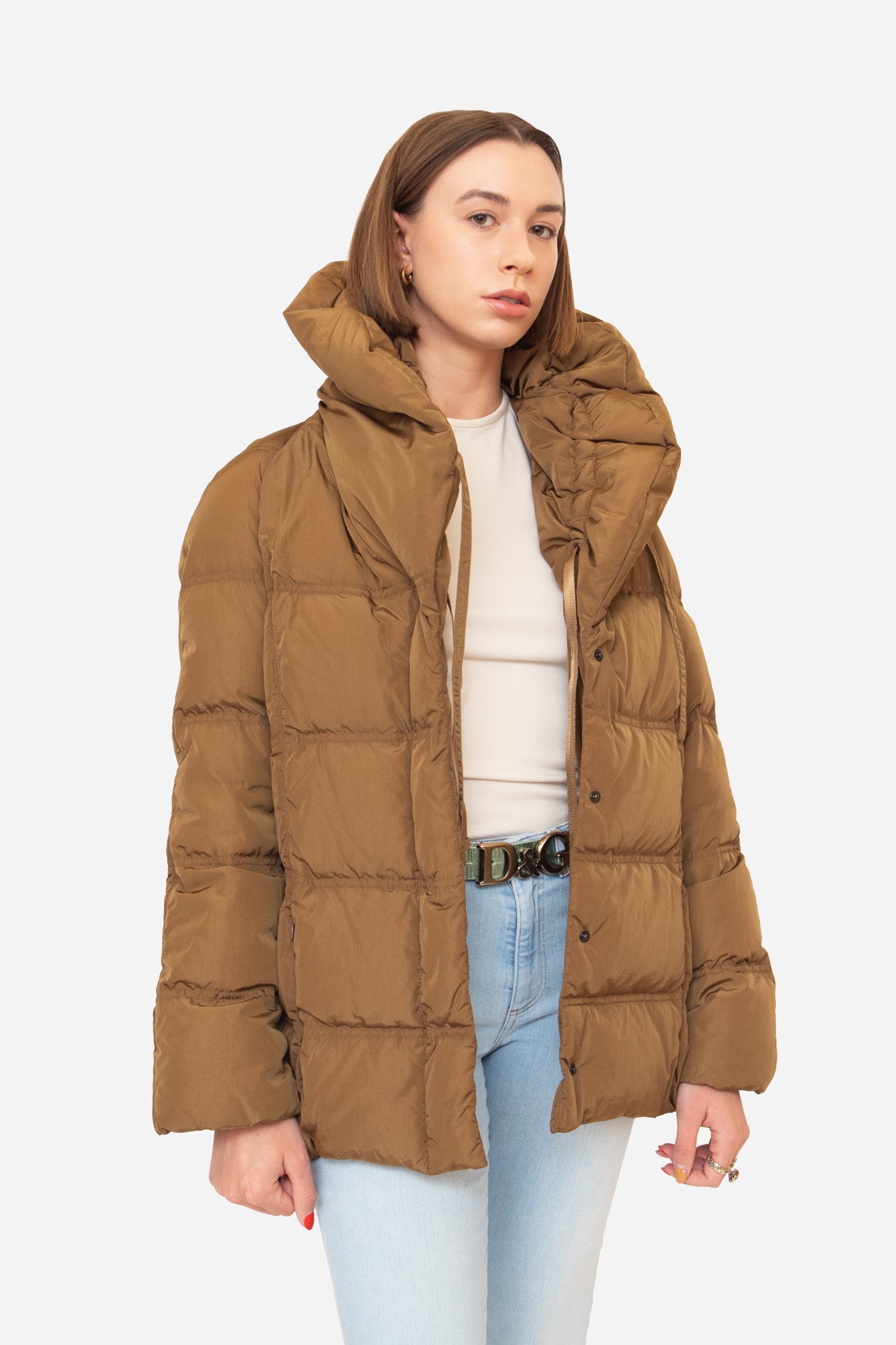 Khaki Puffer Jacket