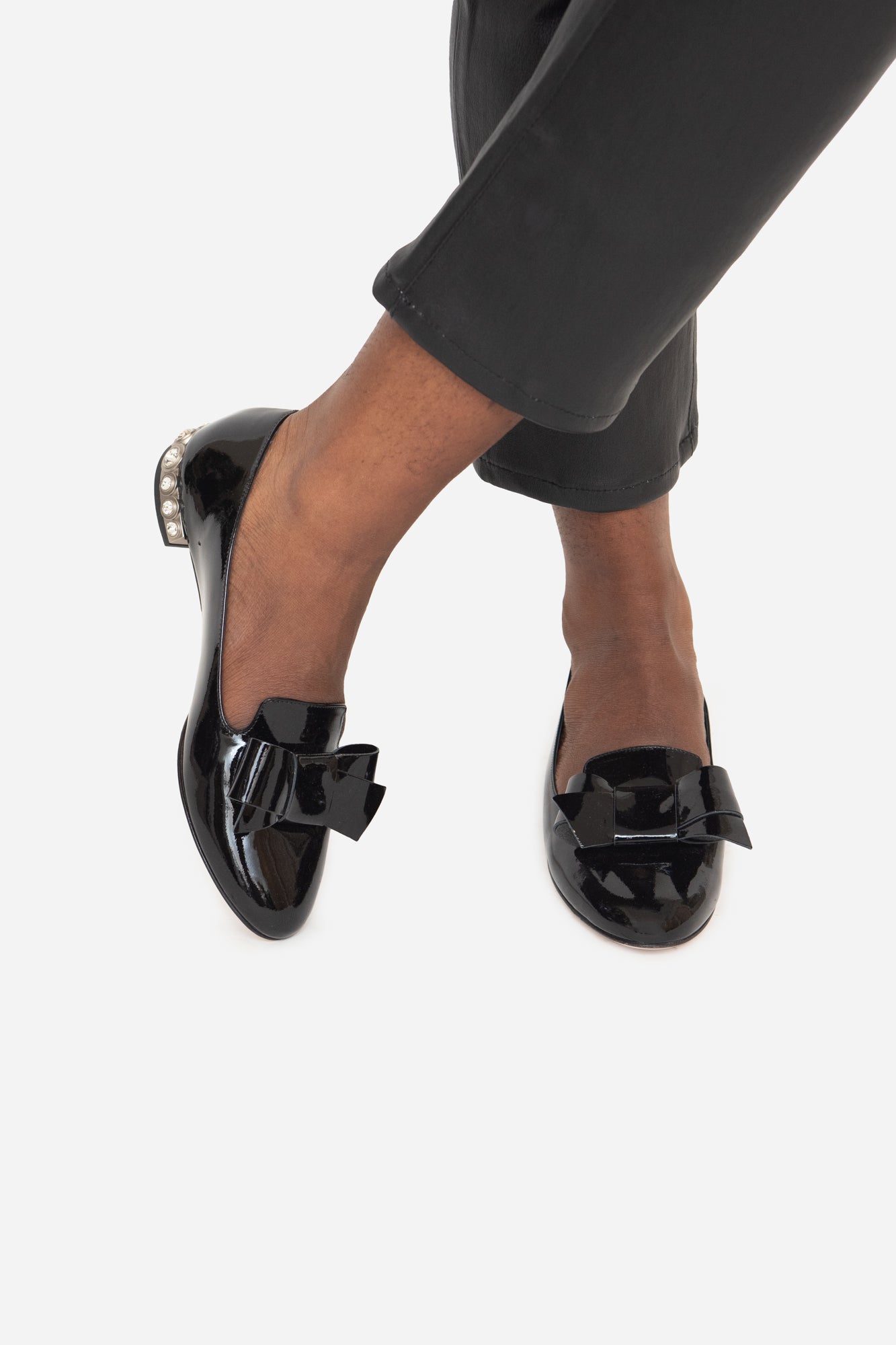 Patent Leather Bow Flats