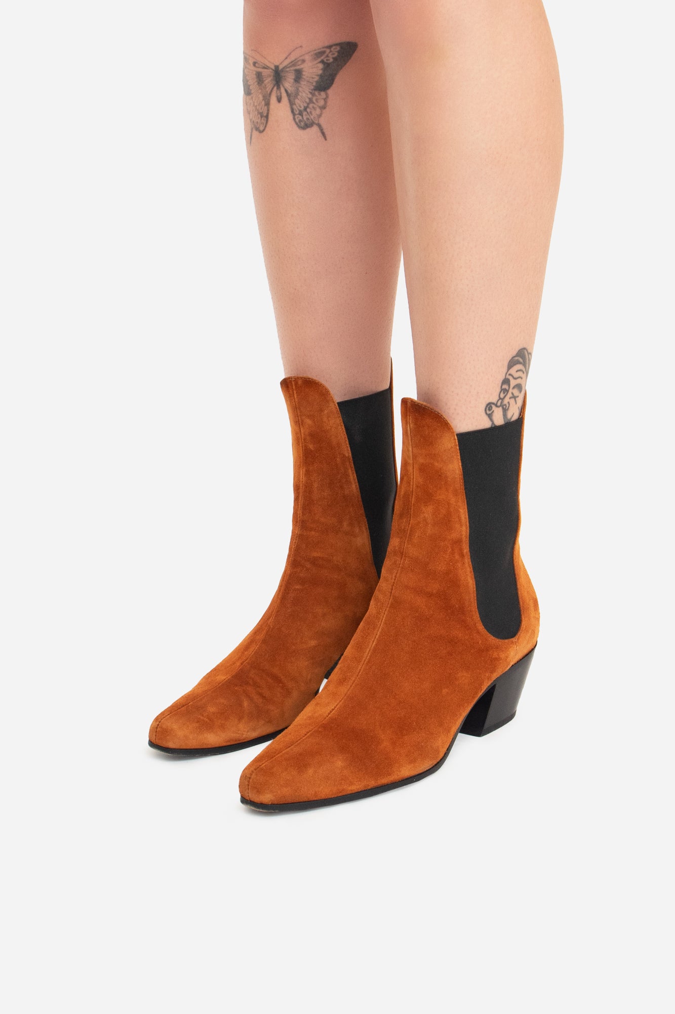 Brown Suede 'Saratoga' Chelsea Ankle Boots