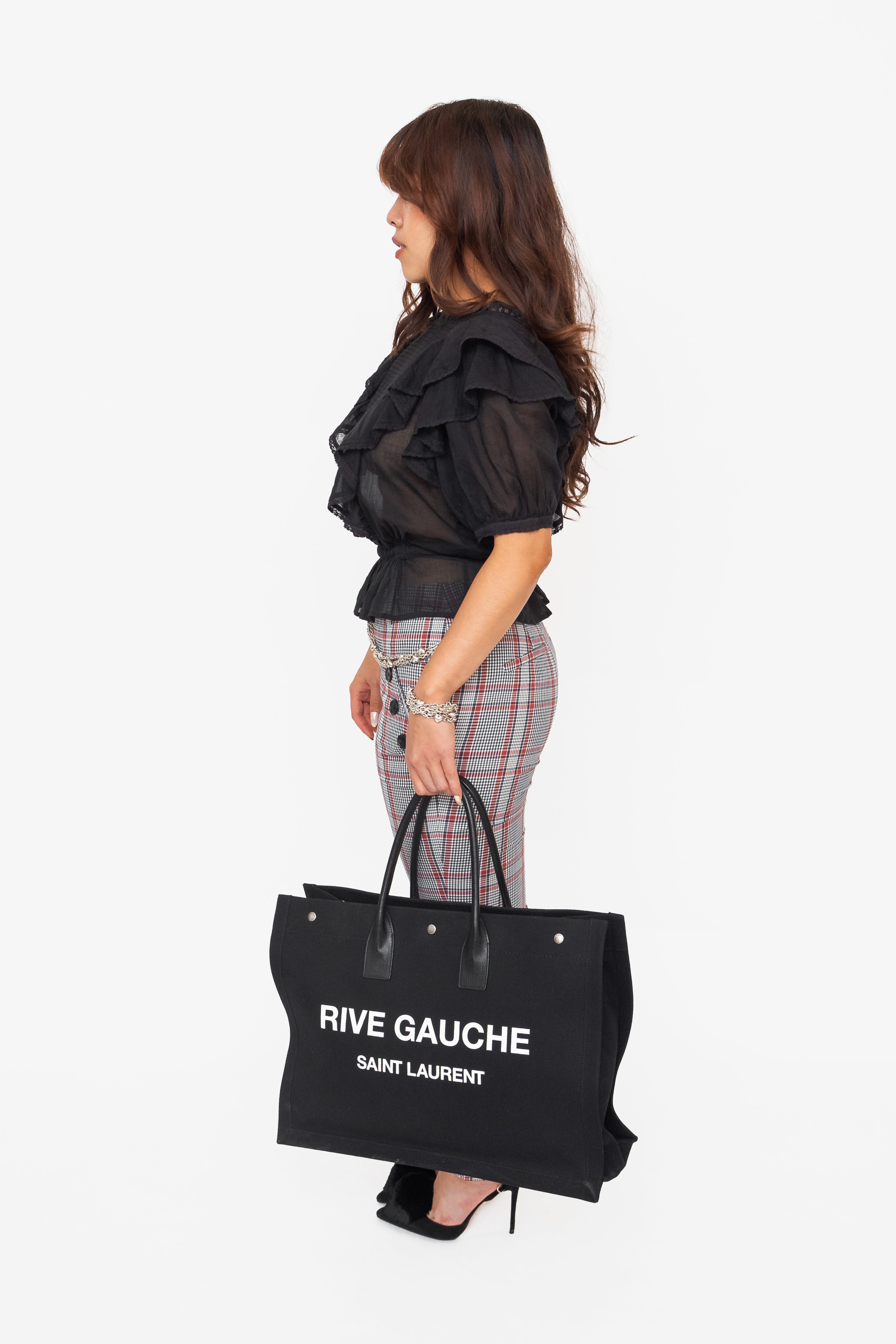 Rive Gauche Canvas Large Tote Bag
