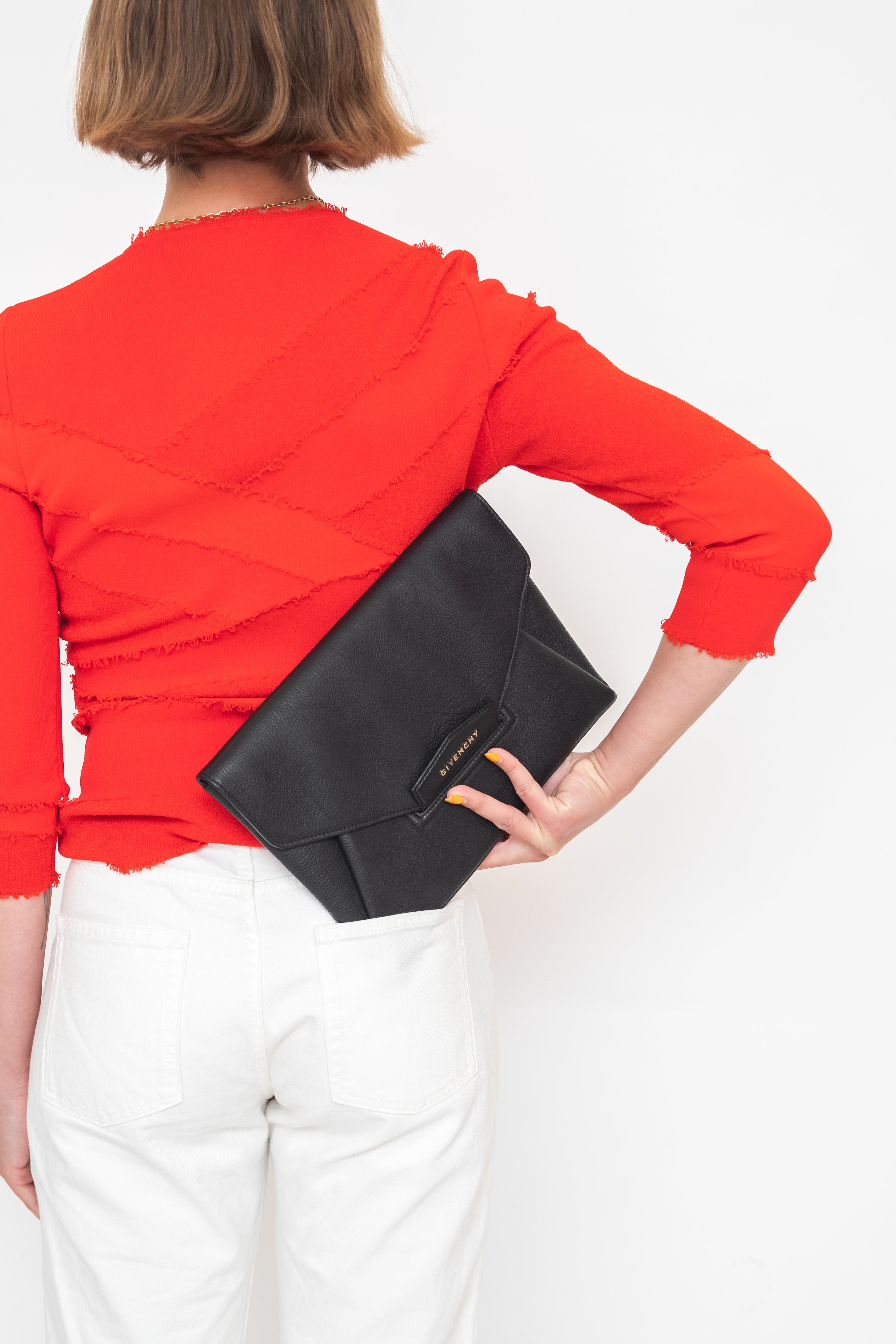 Black Antigona Envelope Clutch