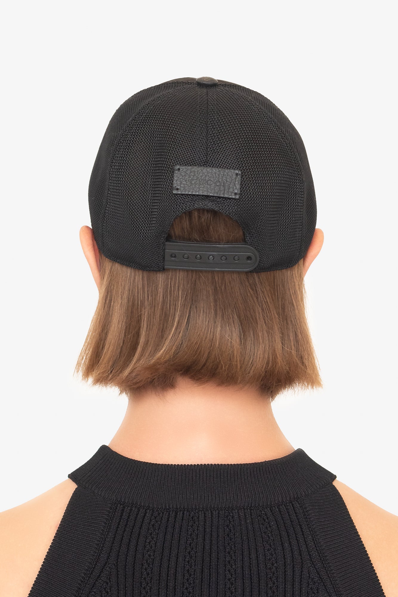 Black GG Nylon Baseball Cap