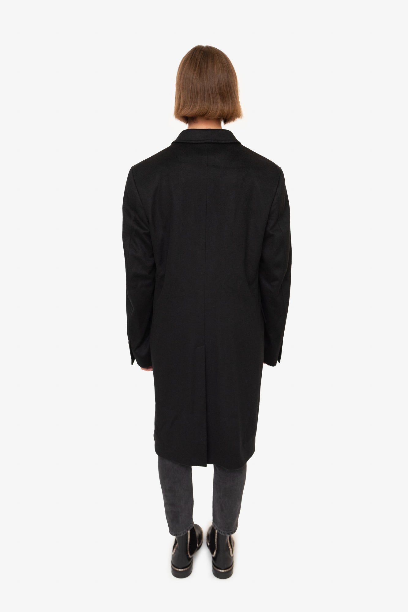 Black Wool Trench Coat
