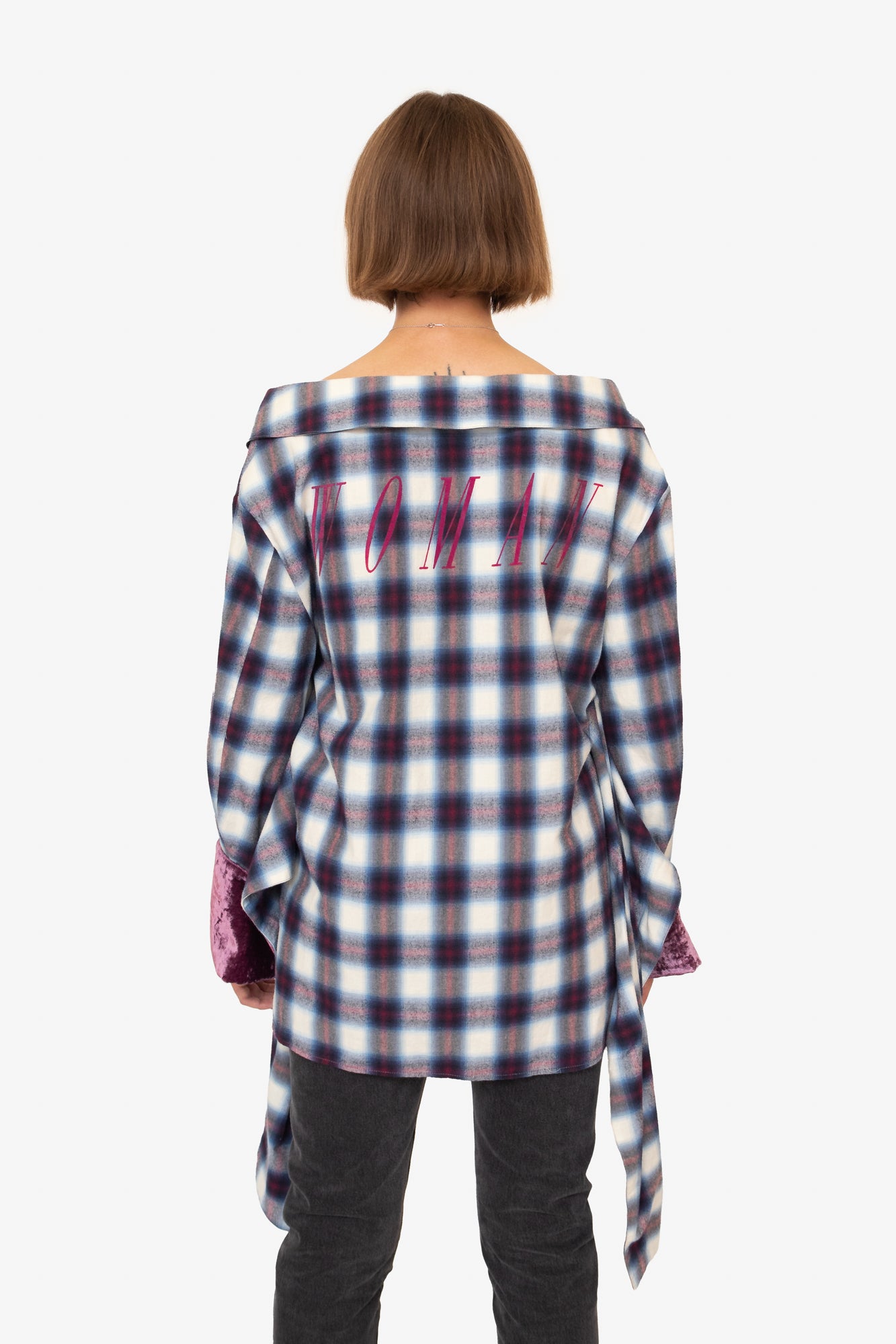 2017 "Woman" Plaid Tunic