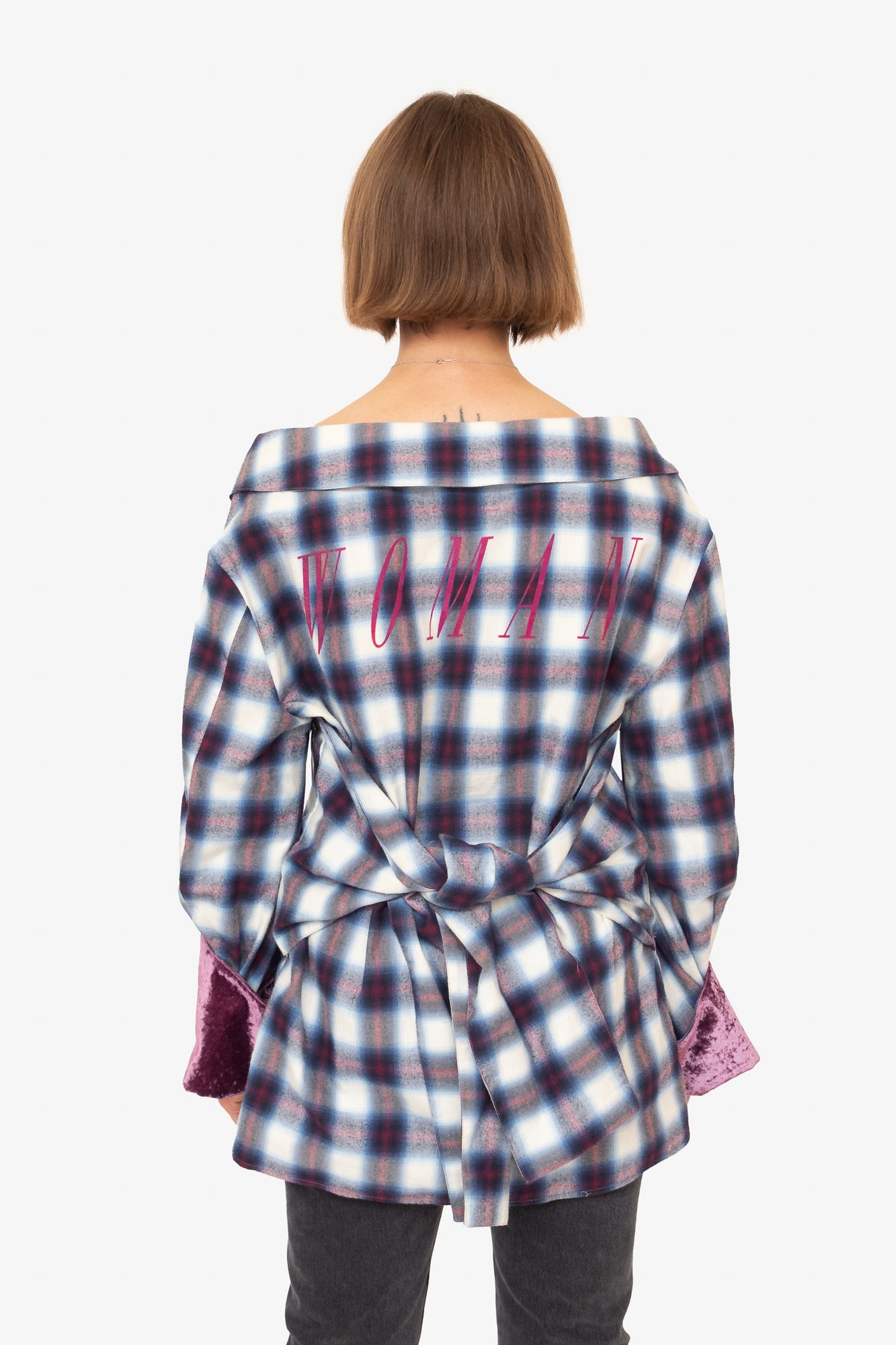 2017 "Woman" Plaid Tunic