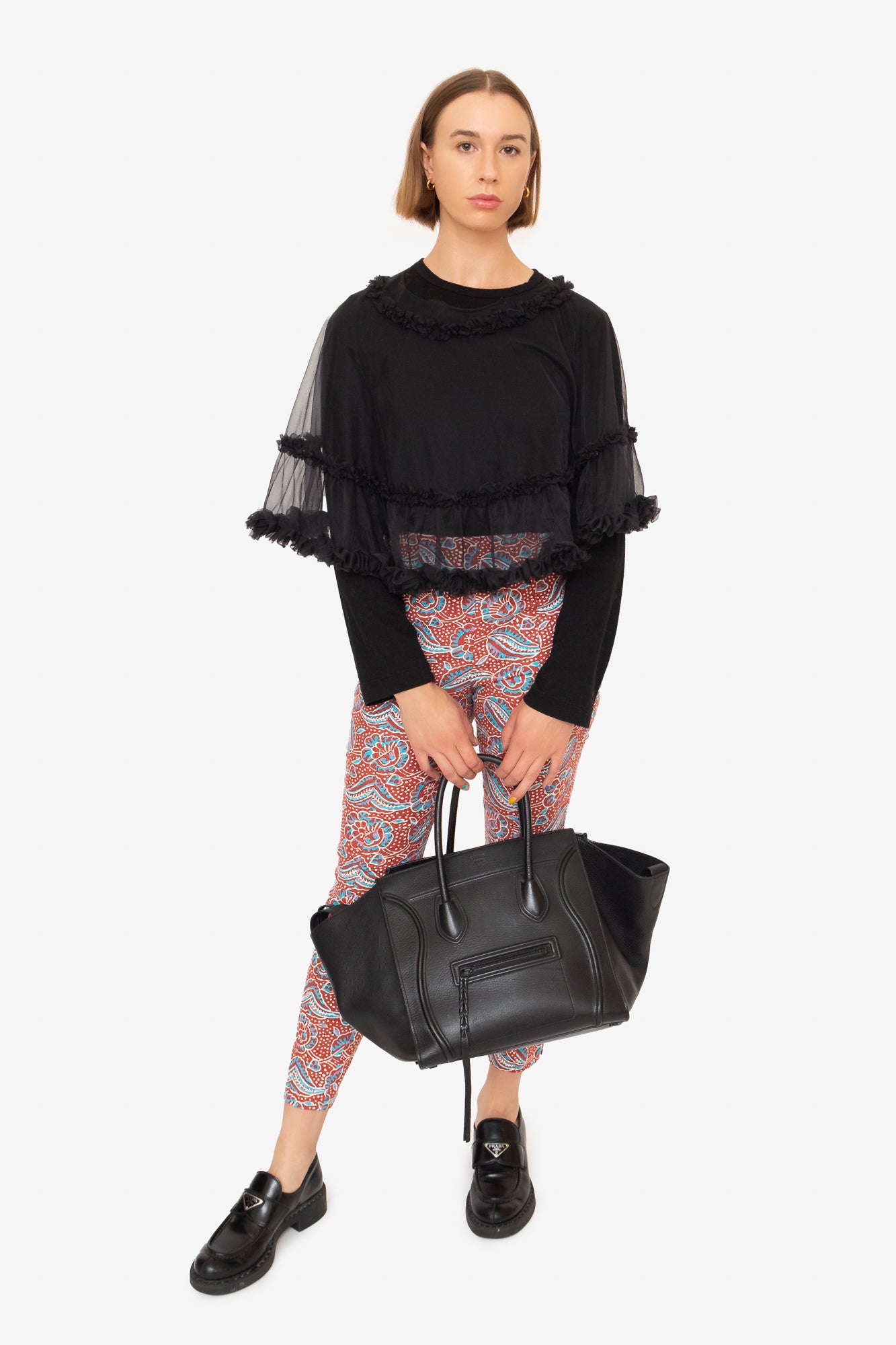 Black Tulle Cape Longsleeve