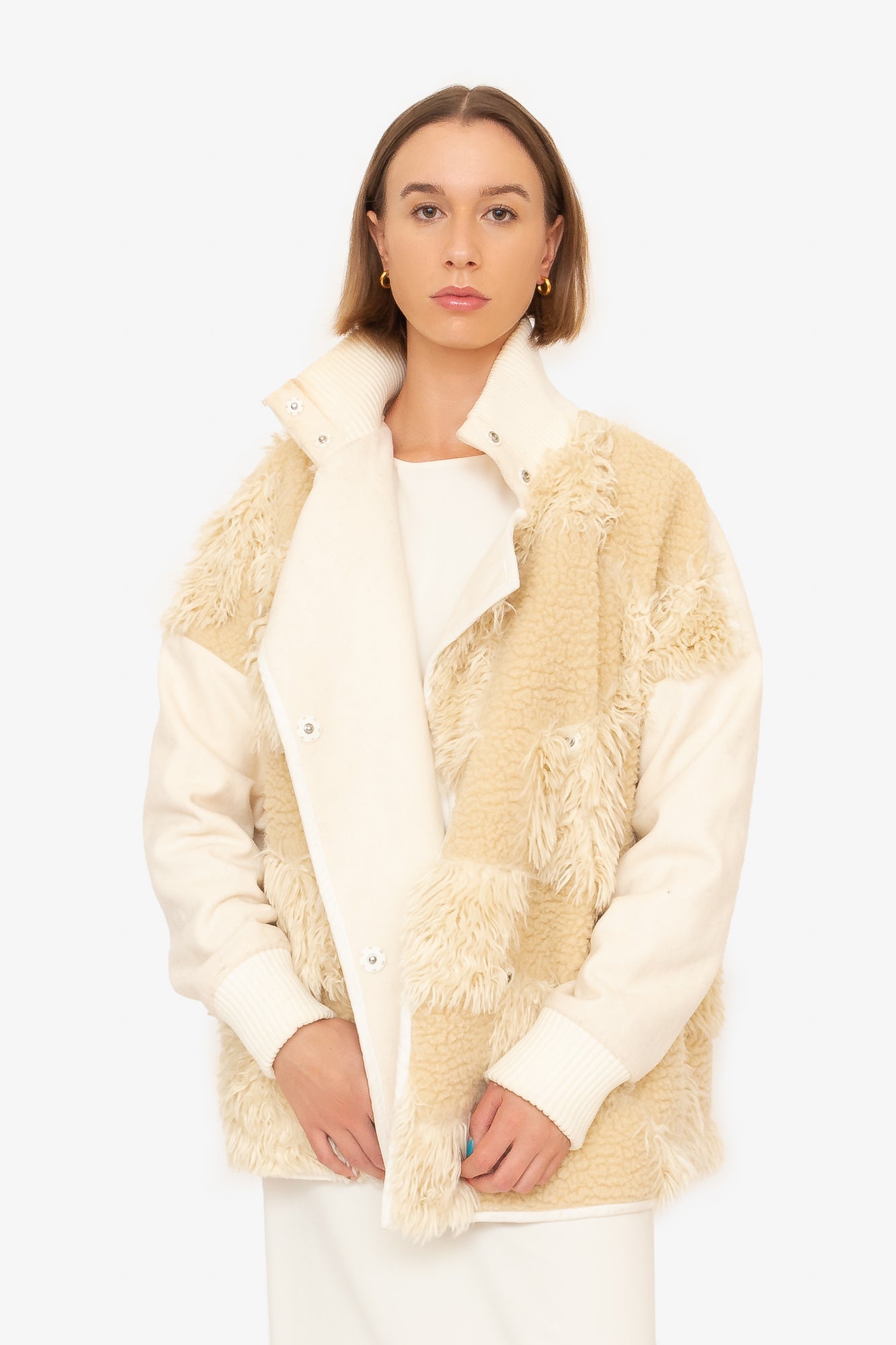 Beige Akiak Bomber Jacket