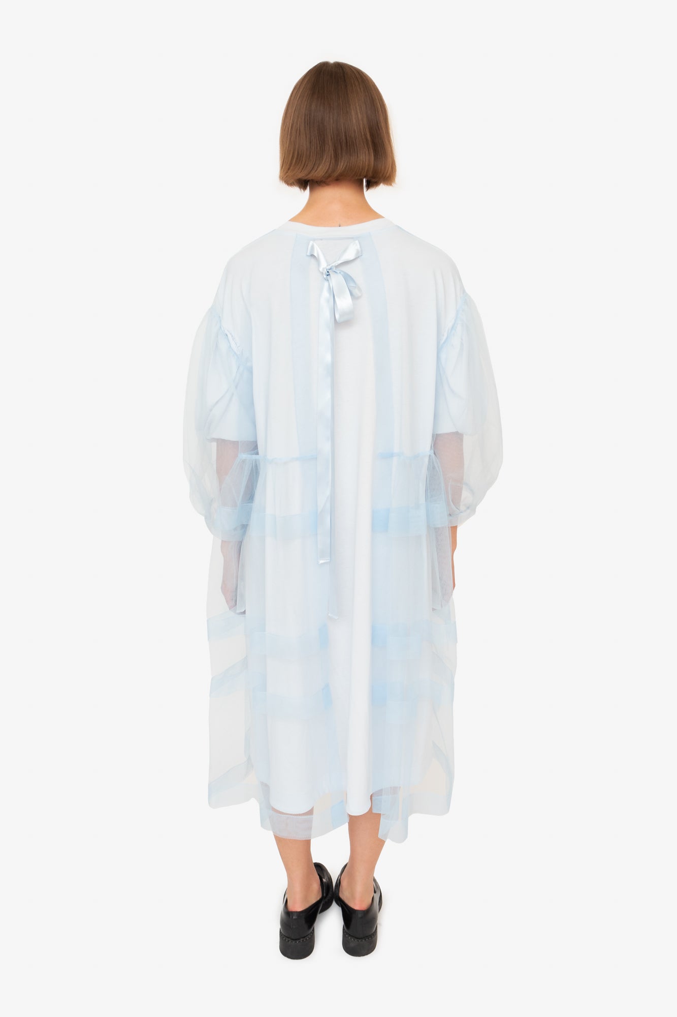 Sky Blue Tiered Midi Dress