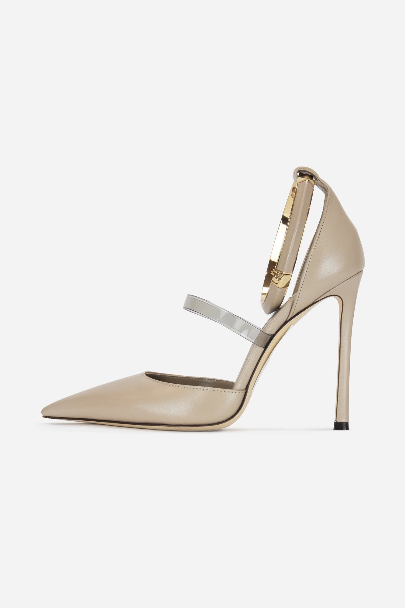 Beige Leather Dreece Pumps