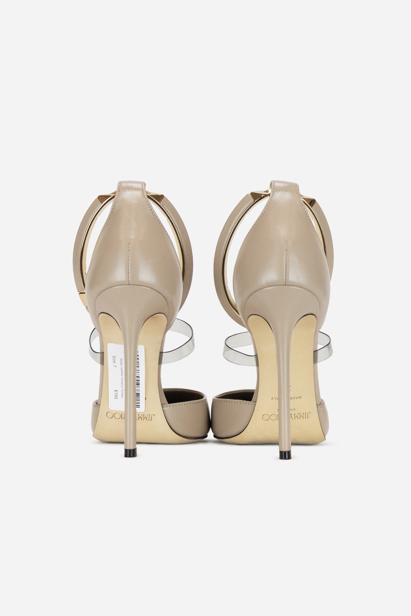 Beige Leather Dreece Pumps